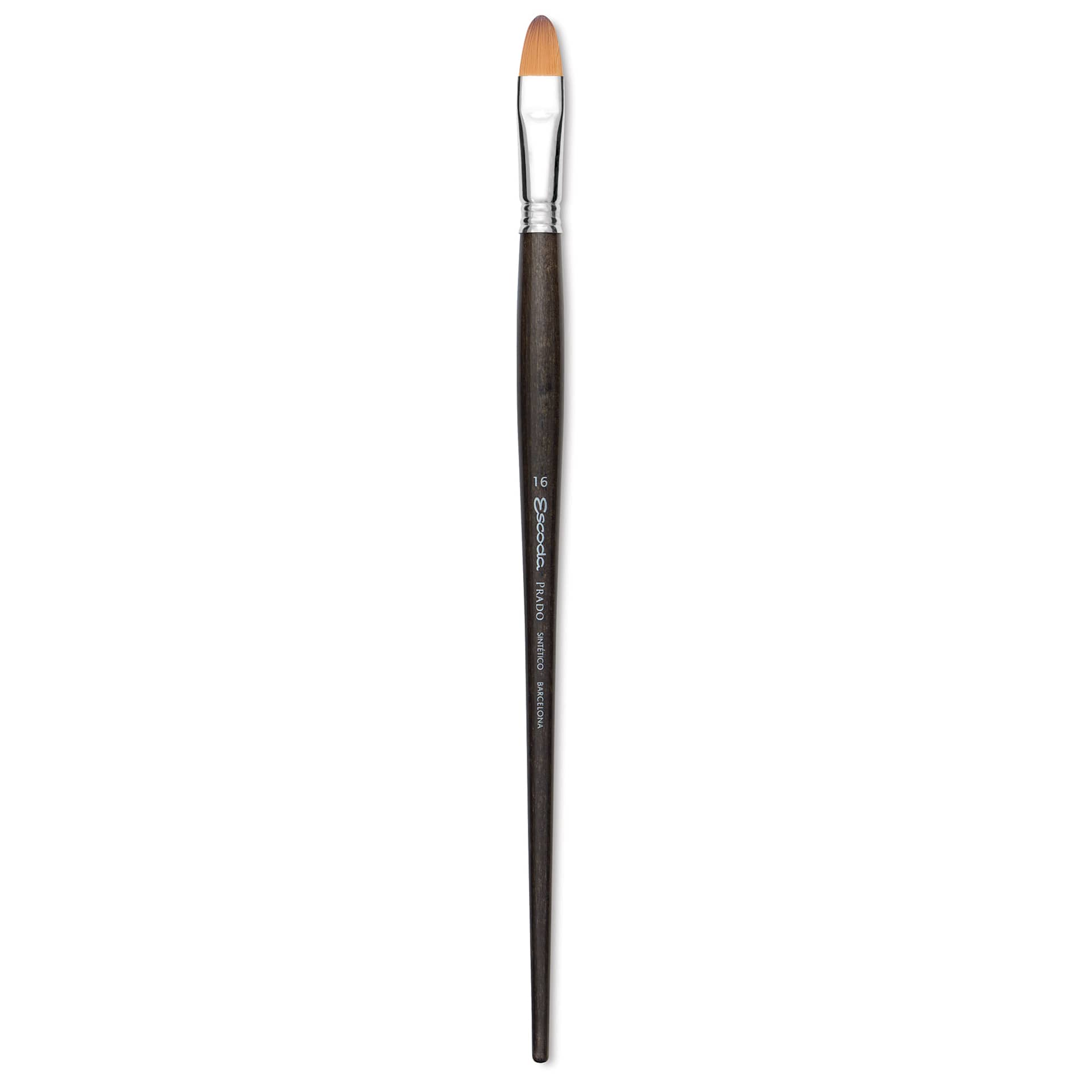 Escoda Prado Tame Synthetic Brush - Bright, Long Handle, Size 16