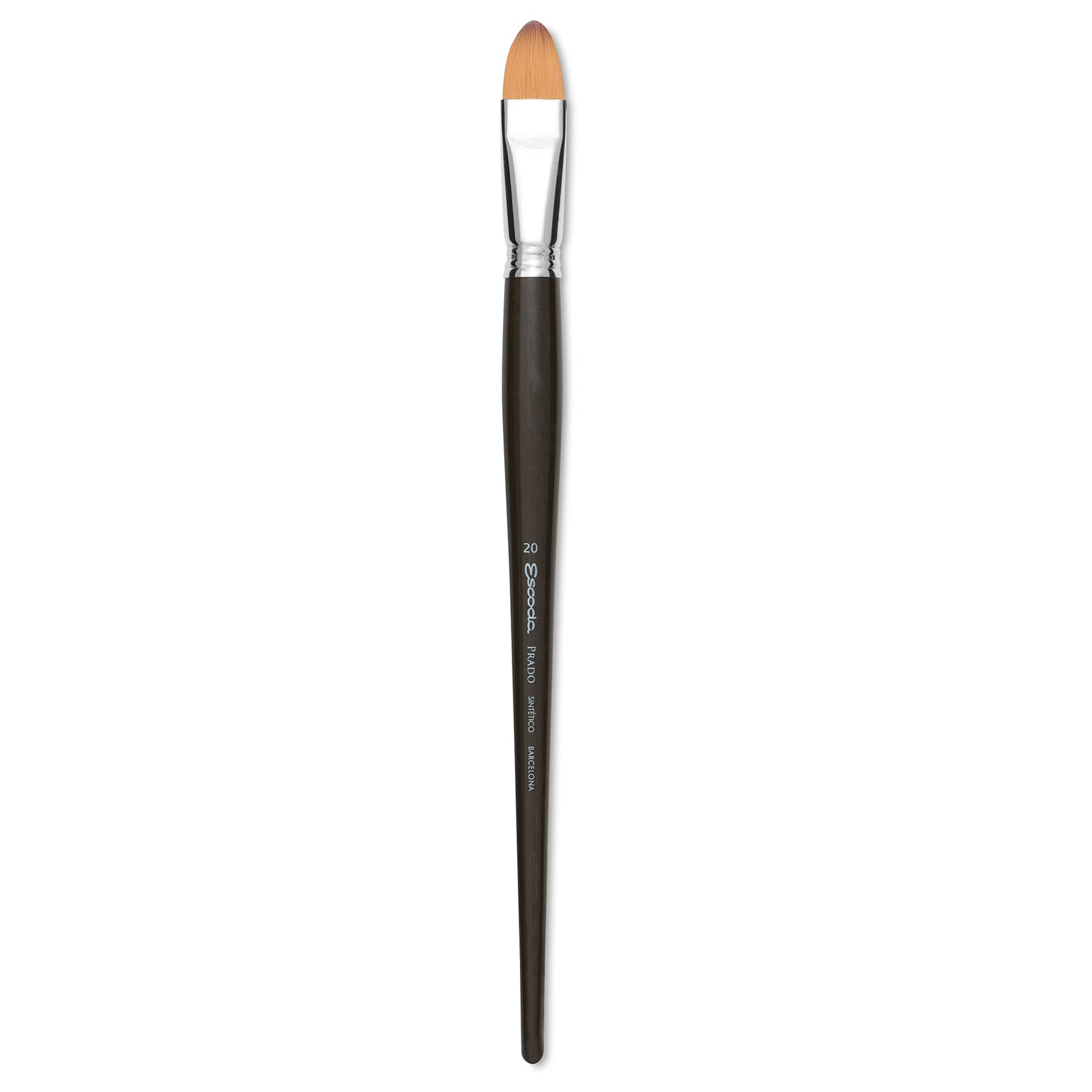 Escoda Prado Tame Synthetic Brush - Bright, Long Handle, Size 20