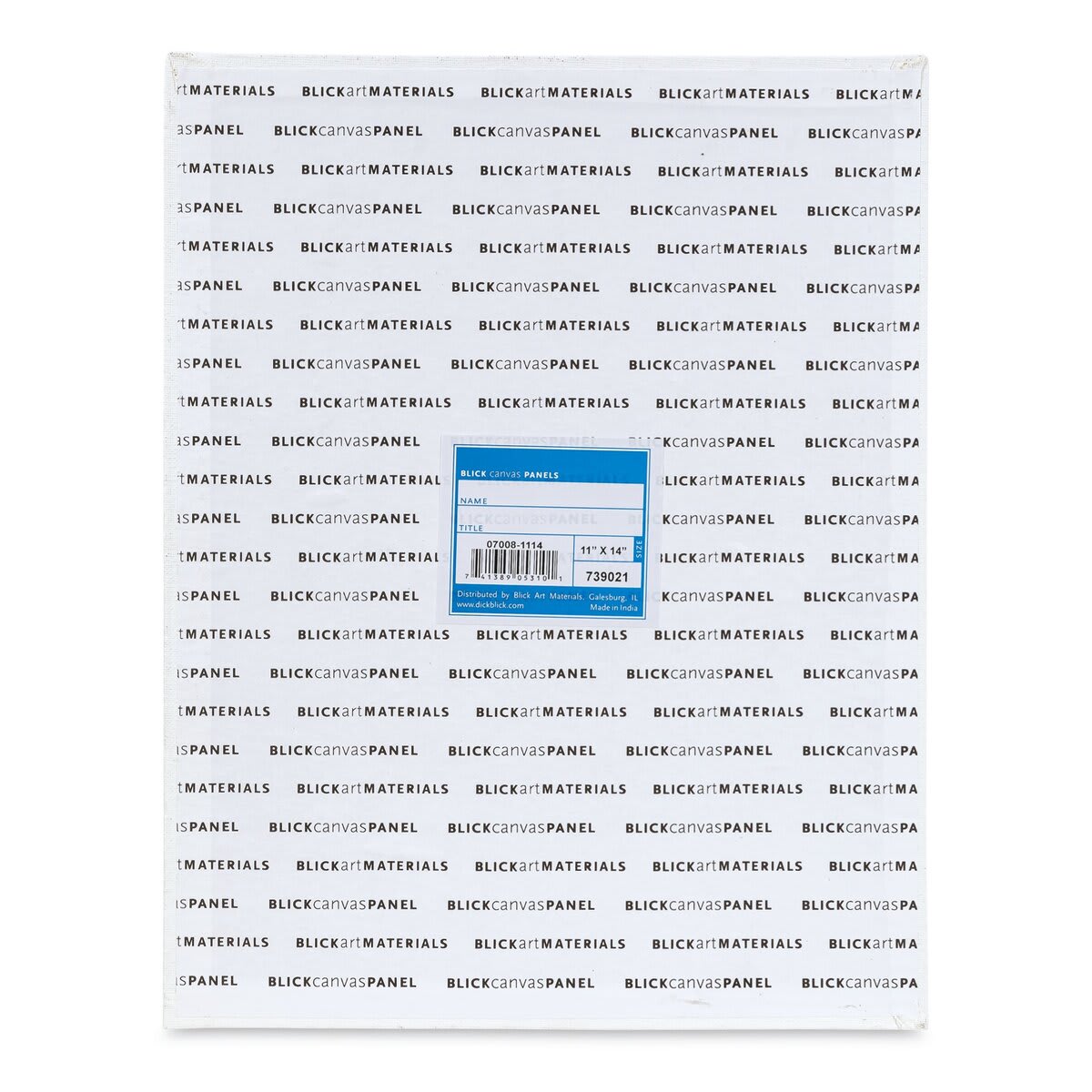 Blick Studio Cotton Canvas Panels - 11" x 14", Pkg of 5 (back of a single panel)