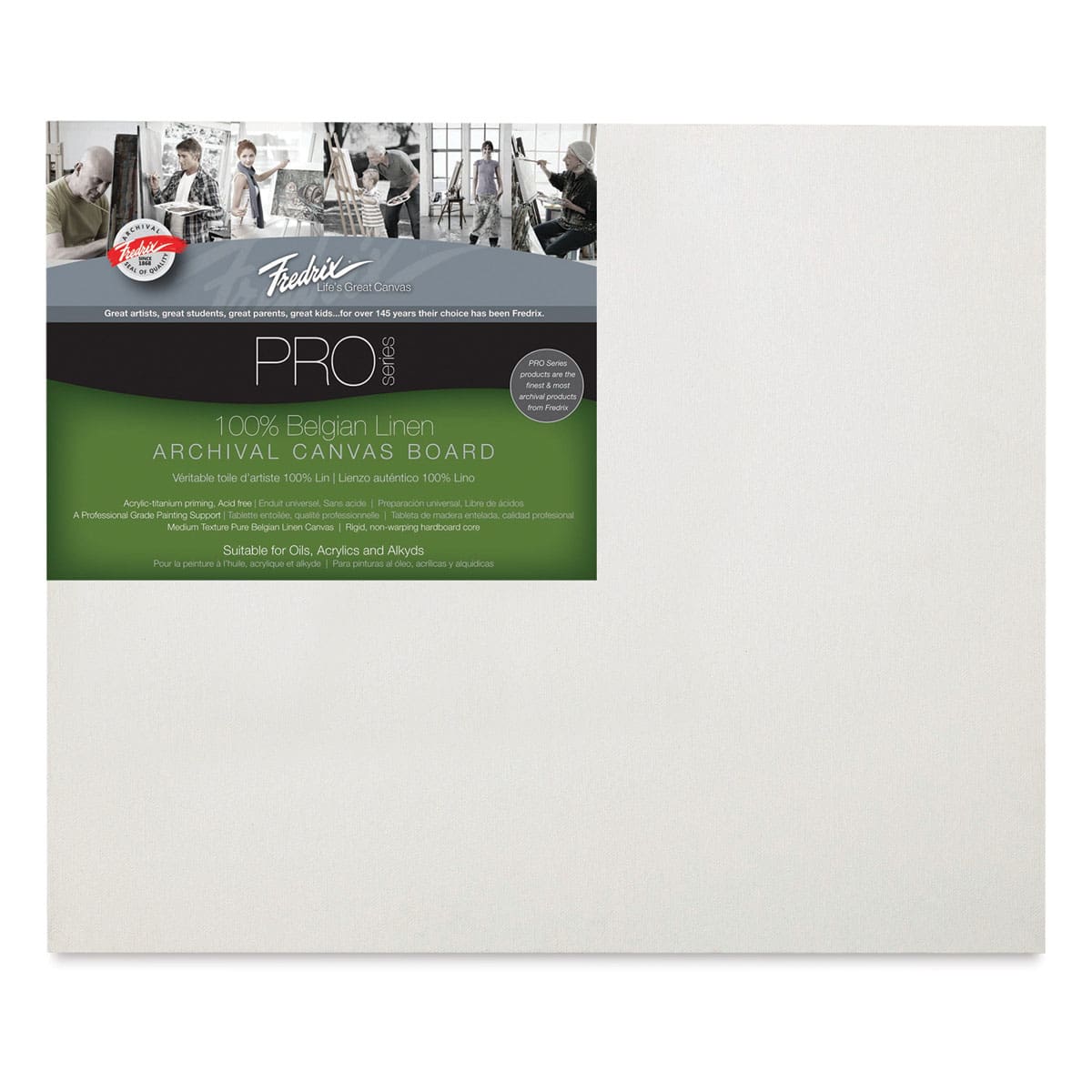 Fredrix Pro Series Belgian Linen Board - 12" x 16"