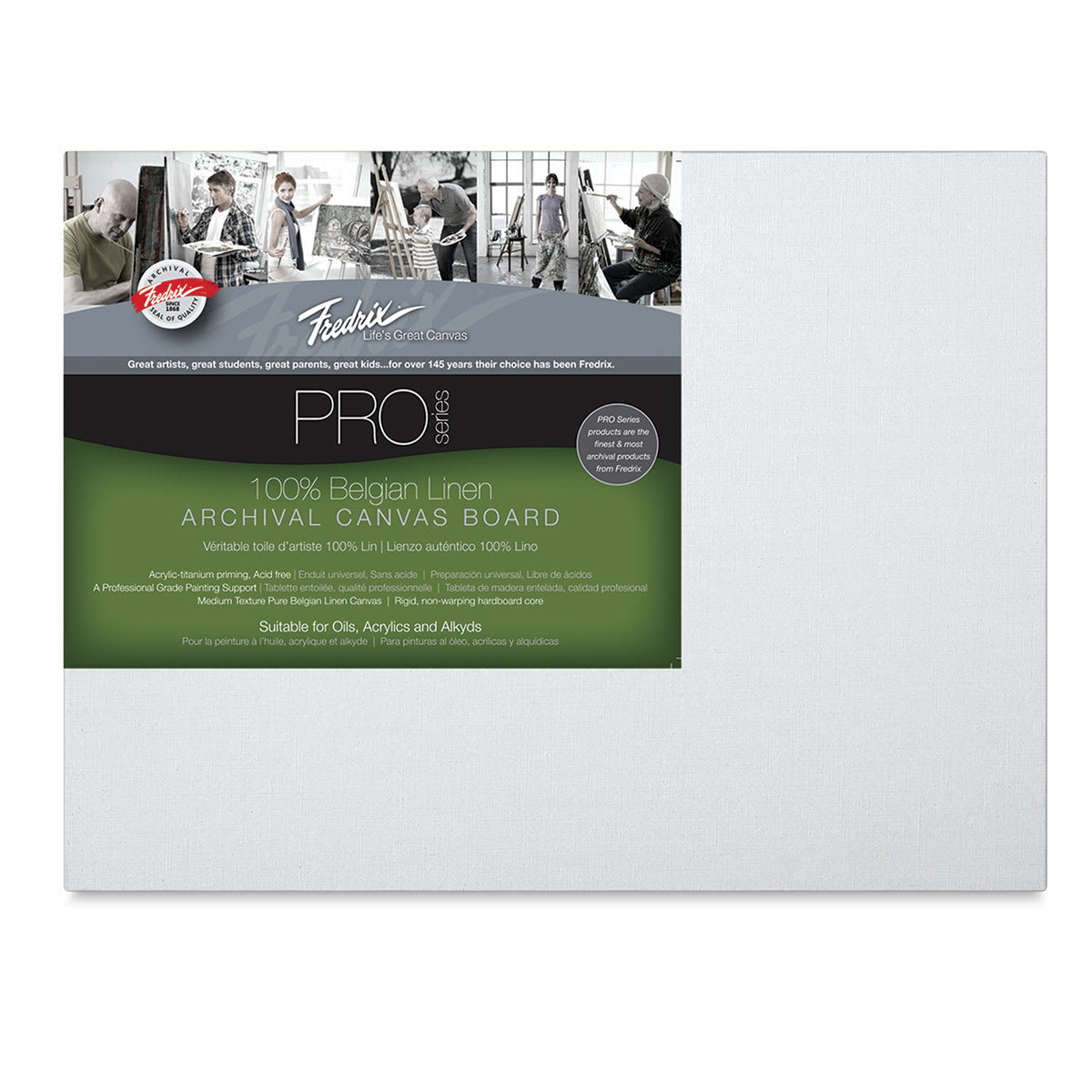 Fredrix Pro Series Belgian Linen Board - 8" x 10"