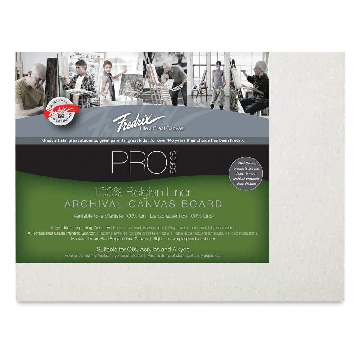 Fredrix Pro Series Belgian Linen Board - 9" x 12"