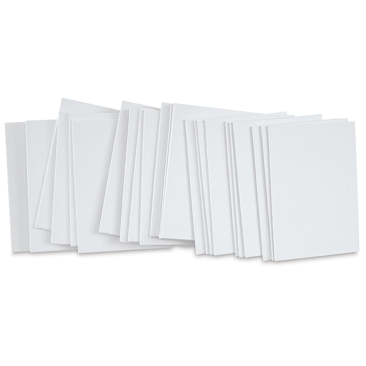 Blick Economy Cotton Canvas Panel Classroom Pack - 5" x 7",  Class Pack of 24 fanned out