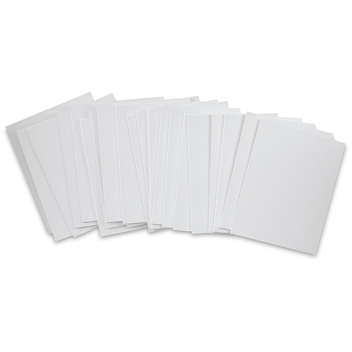 Blick Economy Cotton Canvas Panel Classroom Pack - 8" x 10", Class Pack of 24 fanned out