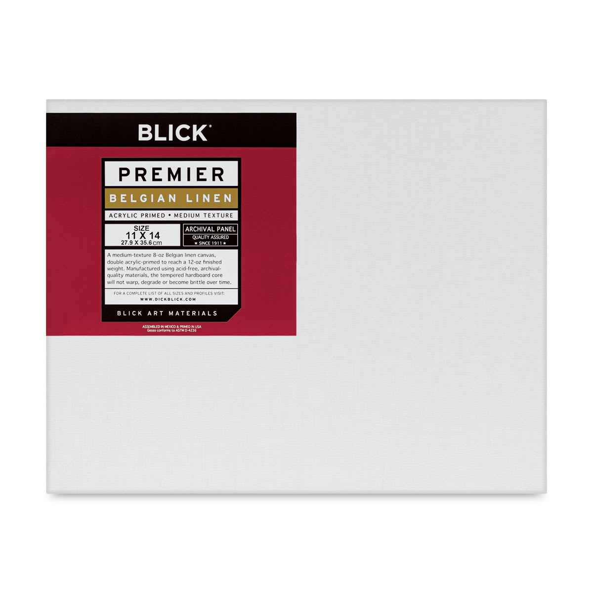 Blick Belgian Linen Archival Panel - 11" x 14", Acrylic-primed