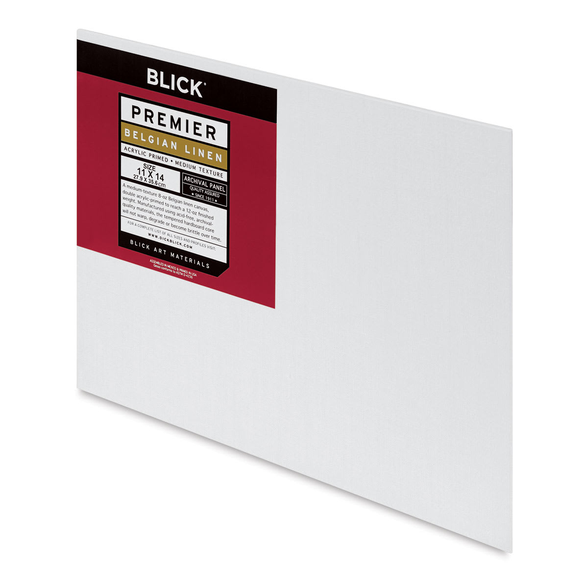 Blick Belgian Linen Archival Panel - 11" x 14", Acrylic-primed