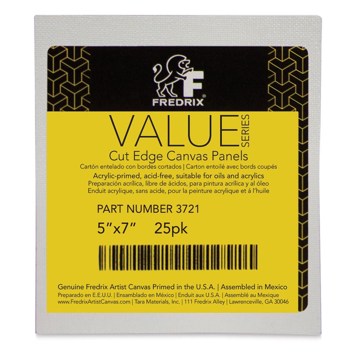 FREDRIX Creative Series Cut Edge Panel, 25/Pkg., 5 in x 7 in