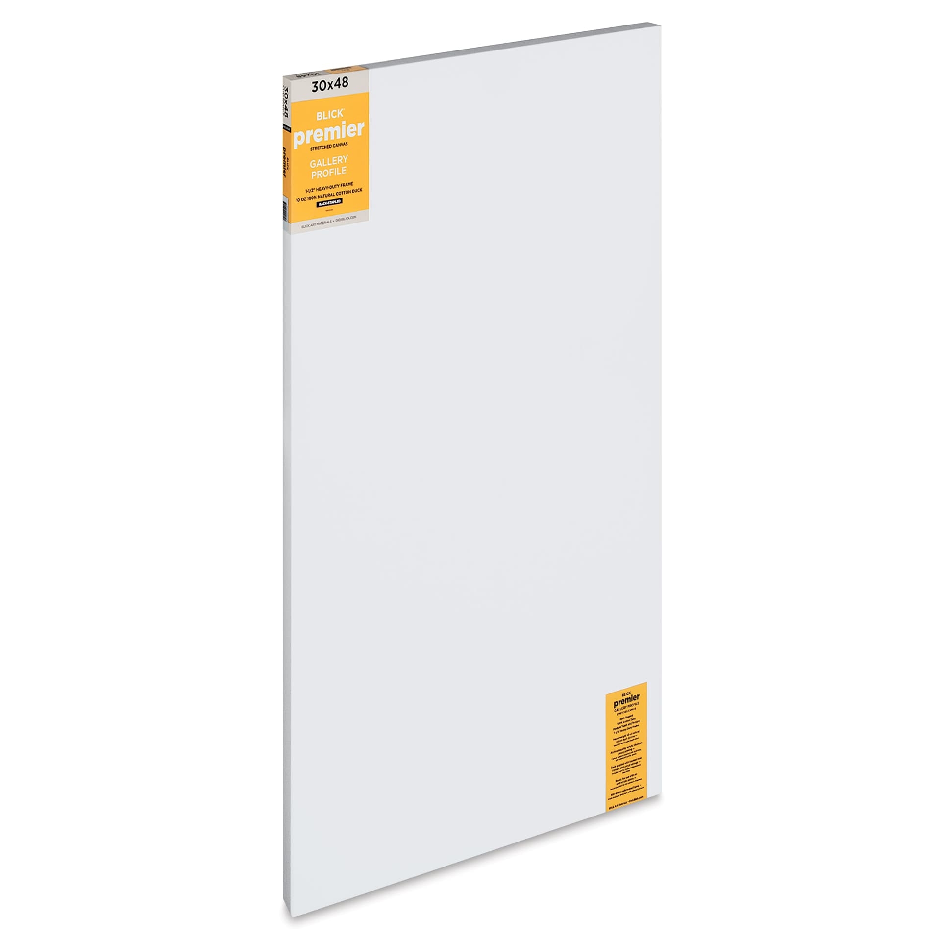 Blick Premier Stretched Cotton Canvas - Gallery Profile, Back-Stapled, 30" x 48"