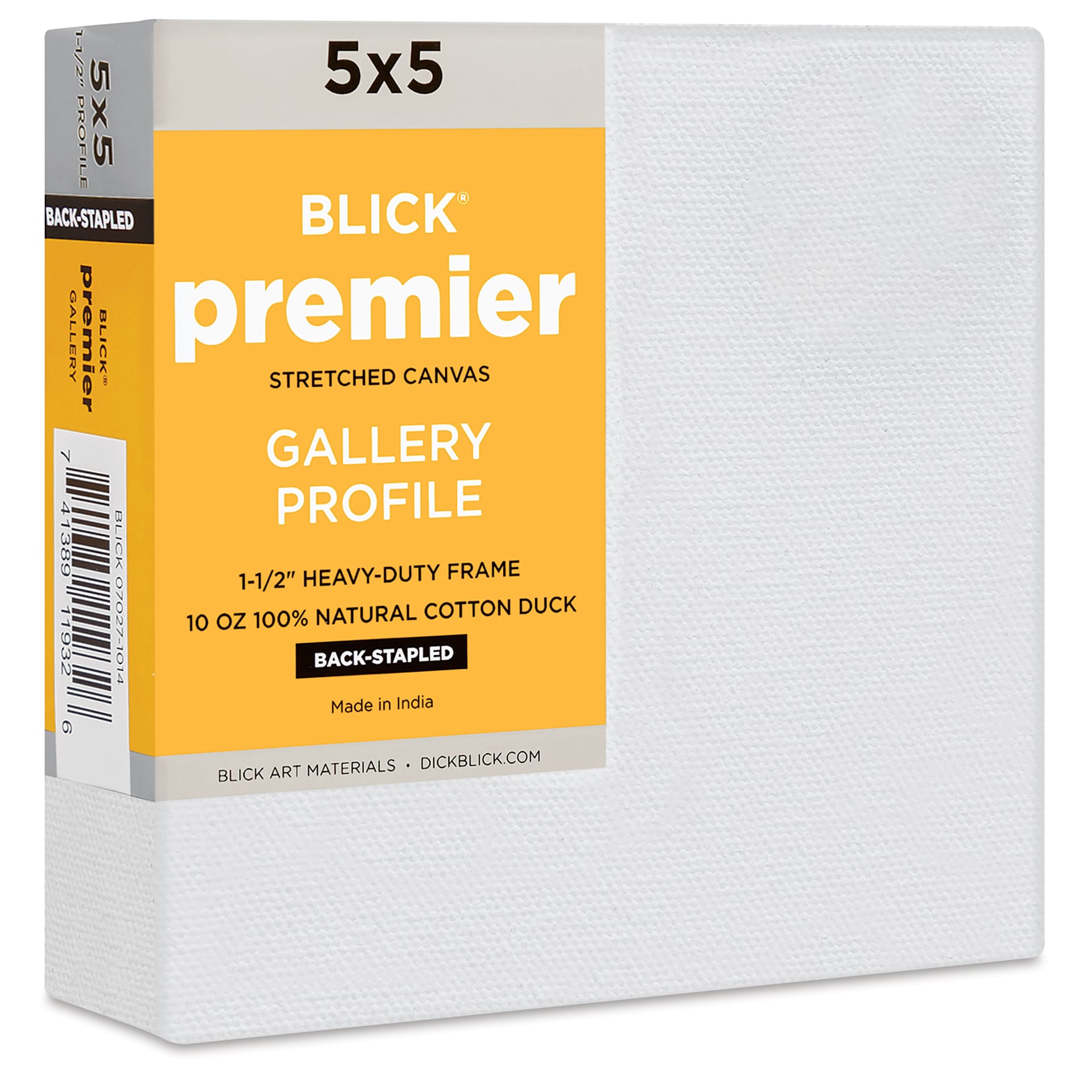 Blick Premier Stretched Cotton Canvas - Gallery Profile, Back-Stapled, 5" x 5"