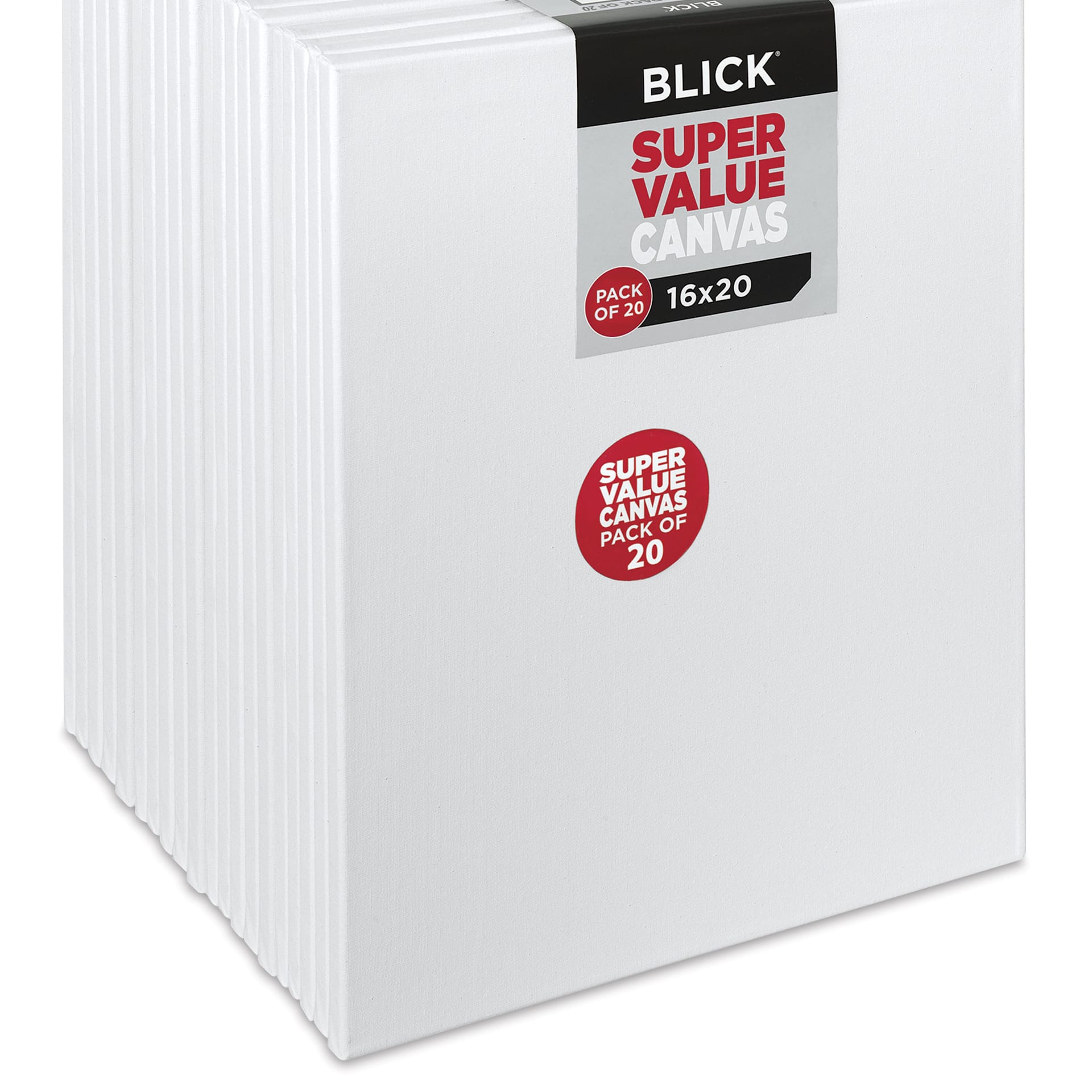 Blick Super Value Canvas Pack - 16" x 20", Pkg of 20 side view