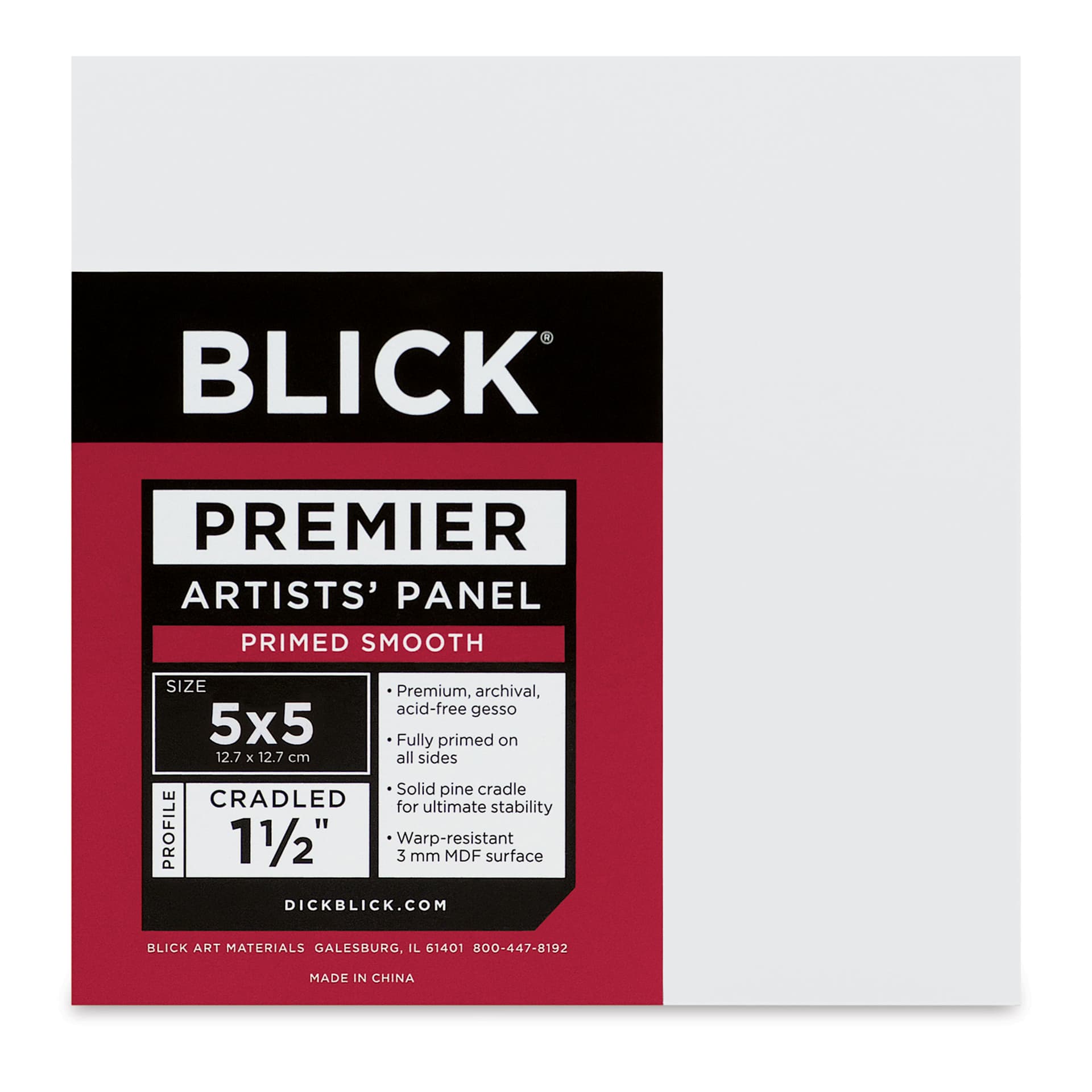 Blick Premier Artists' Panel - Gallery Cradle, 1-1/2", 5" x 5"