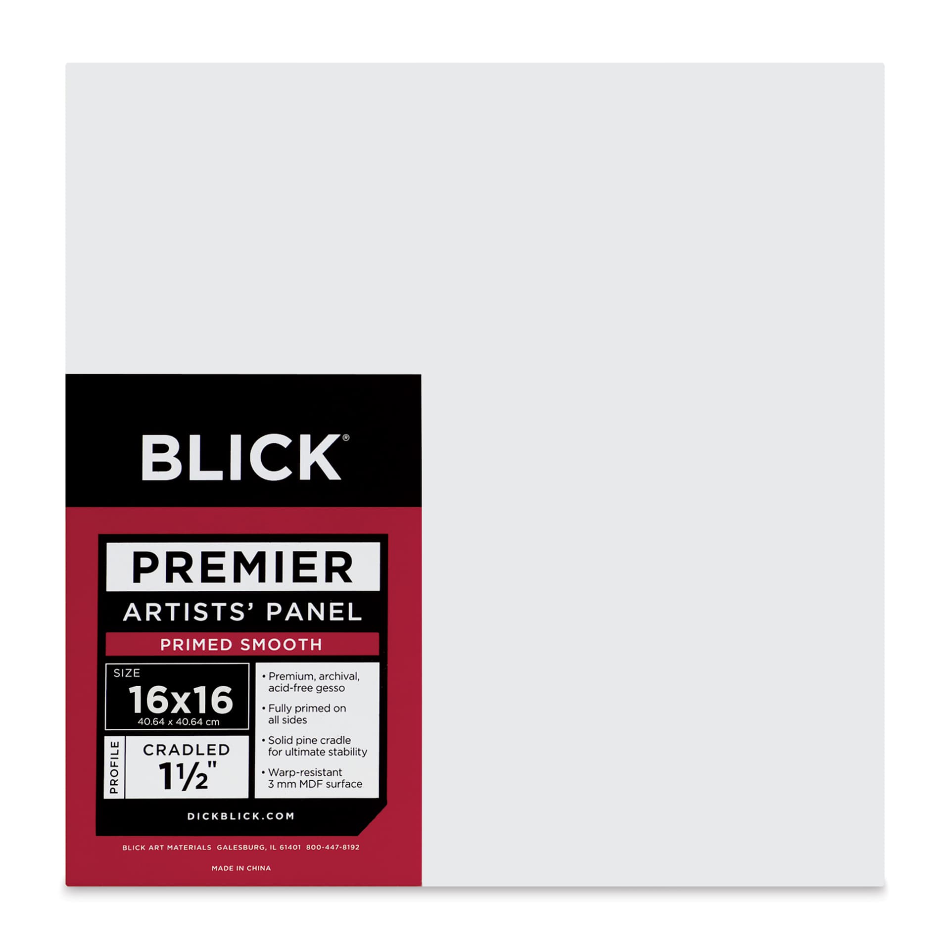 Blick Premier Artists' Panel - Gallery Cradle, 1-1/2", 16" x 16" Blick Premier Artists' Panel - Gallery Cradle, 1-1/2", 16" x 16"