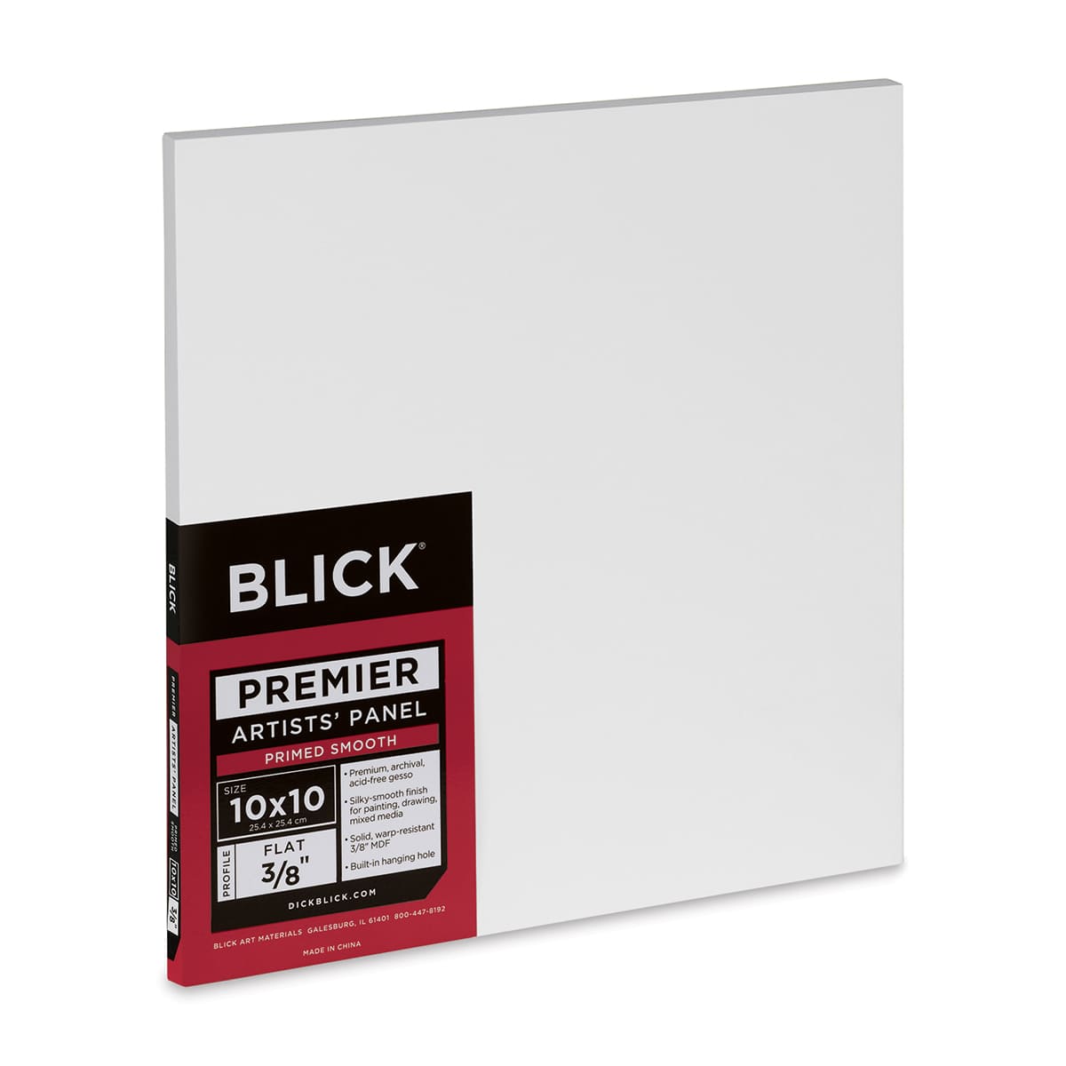 Blick Premier Artists' Panel - Flat, 3/8", 10" x 10" side view