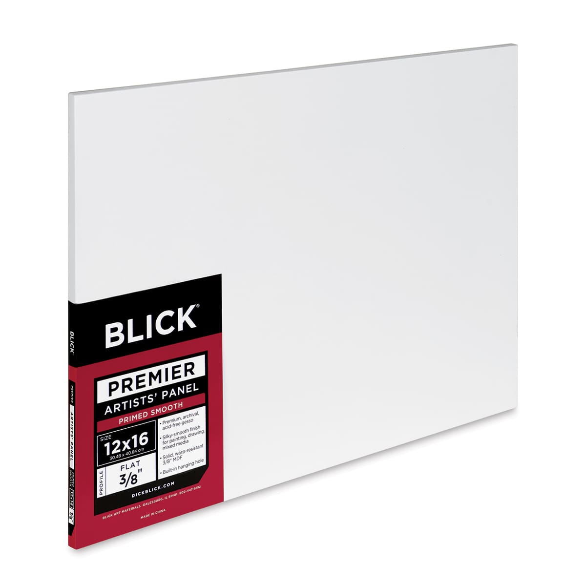 Blick Premier Artists' Panel - Flat, 3/8", 12" x 16" side view