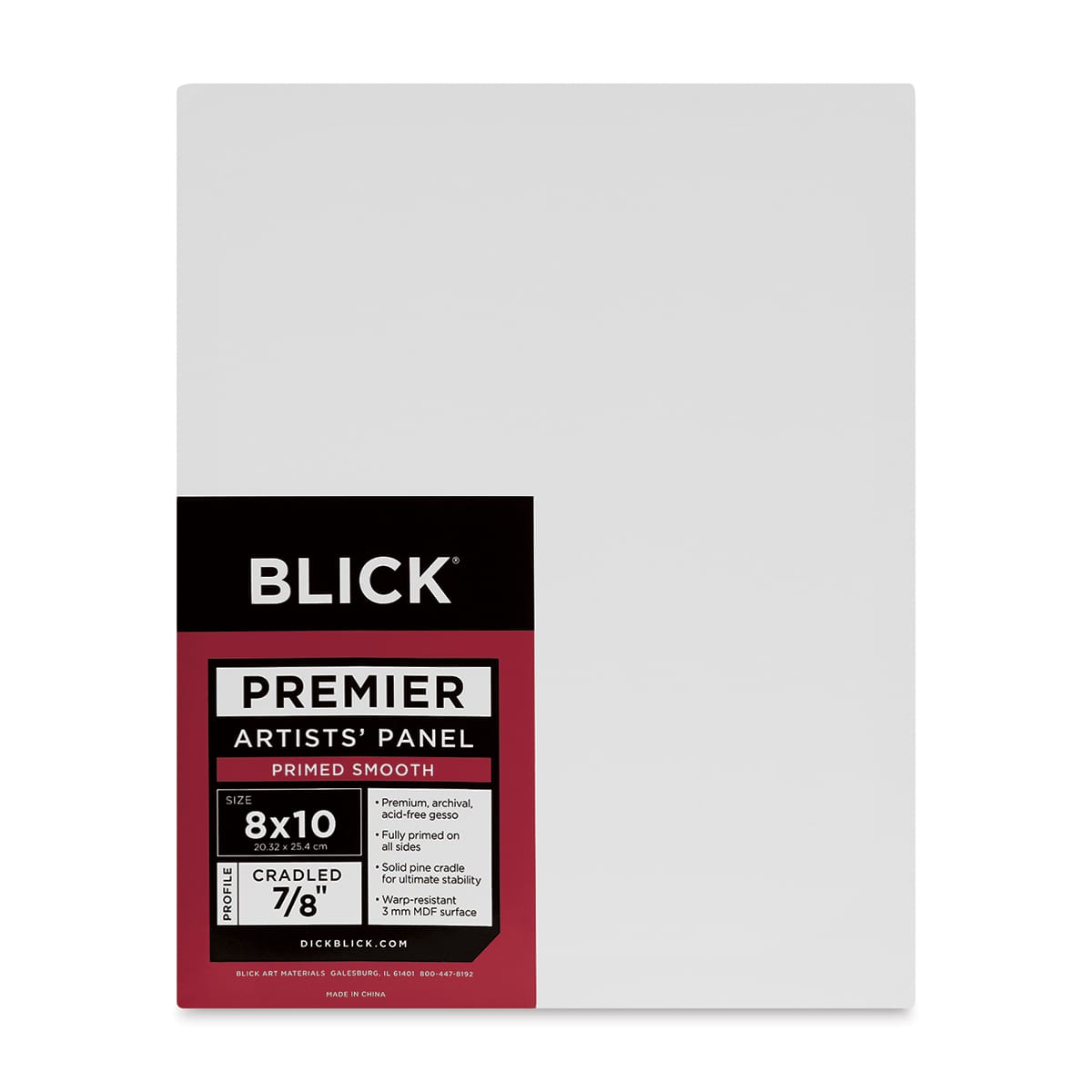 Blick Premier Artists' Panel - Traditional Cradle, 7/8", 8" x 10"