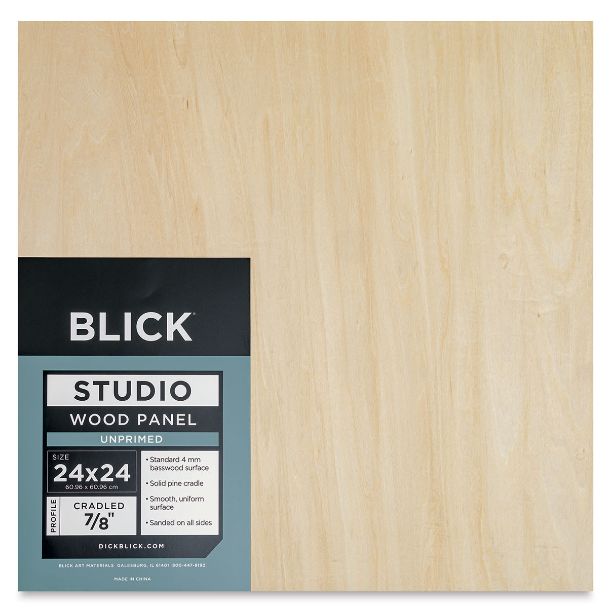 Blick Studio Artists' Wood Panels - Gallery Cradle, 24" x 24", 1-1/2" Cradle, front