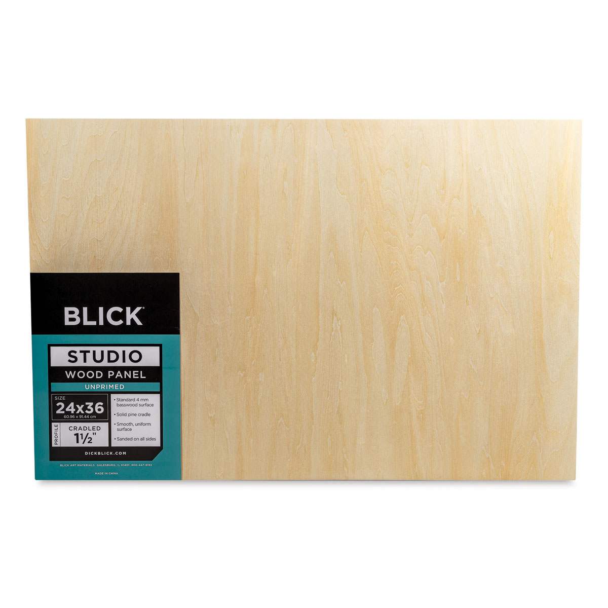 Blick Studio Artists' Wood Panels - Gallery Cradle, 24" x 36", 1-1/2" Cradle, front