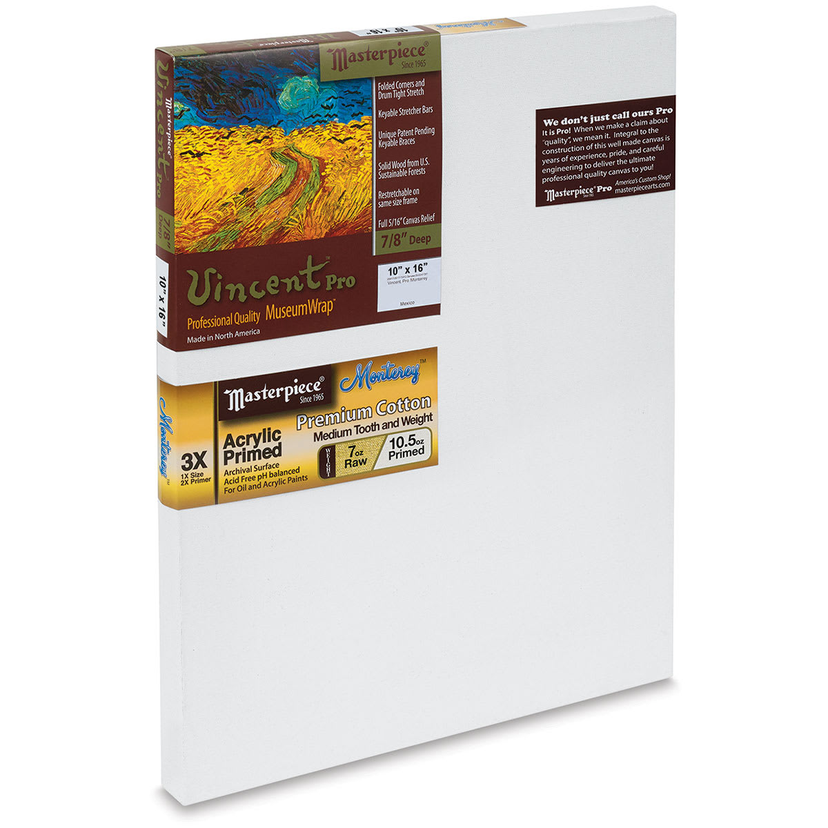 Masterpiece Fibonacci Golden Rectangle Canvas  - 10" x 16", 7/8" profile