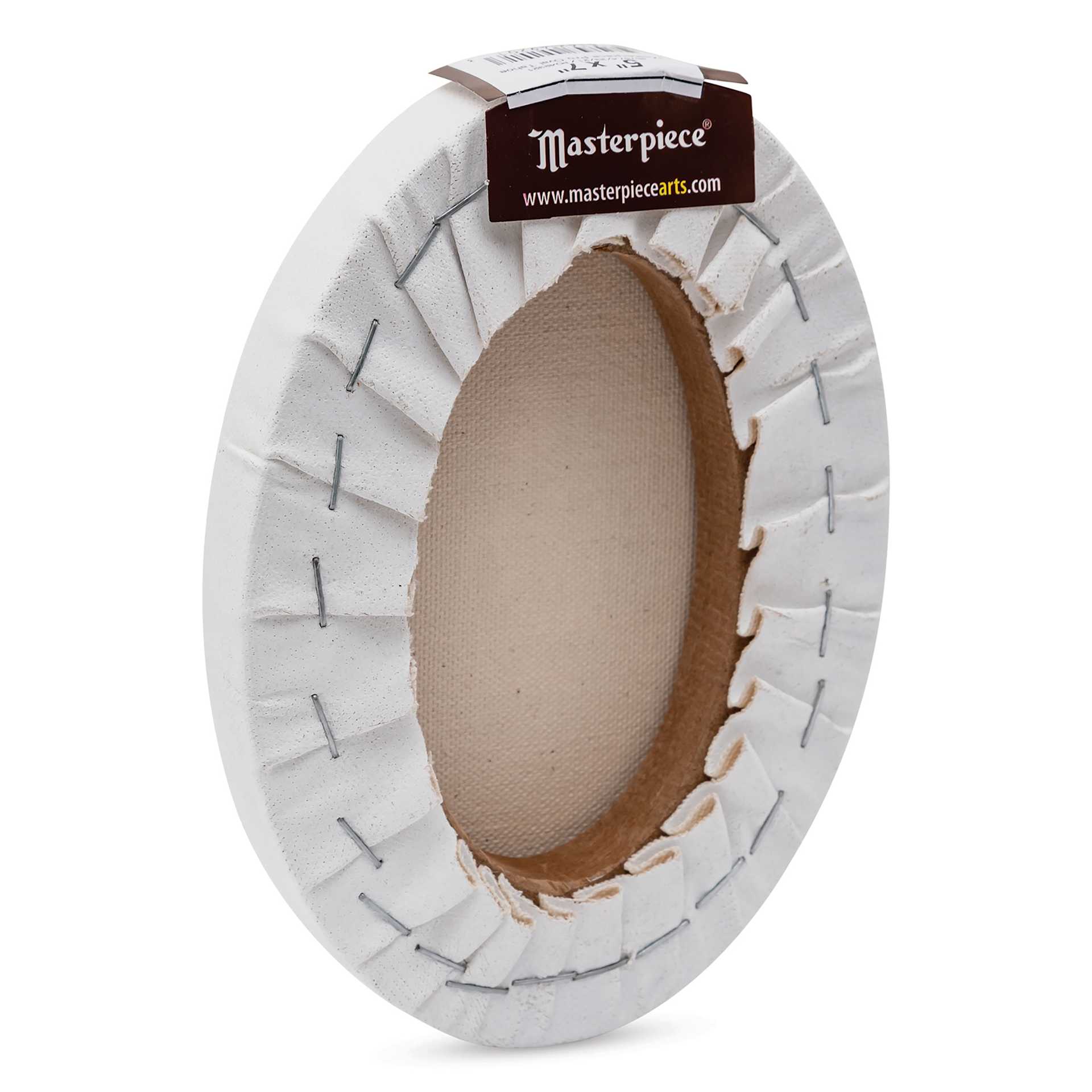 Masterpiece Pro Stretched Oval Canvas - 5" x 7", 3/4" Profile back side view