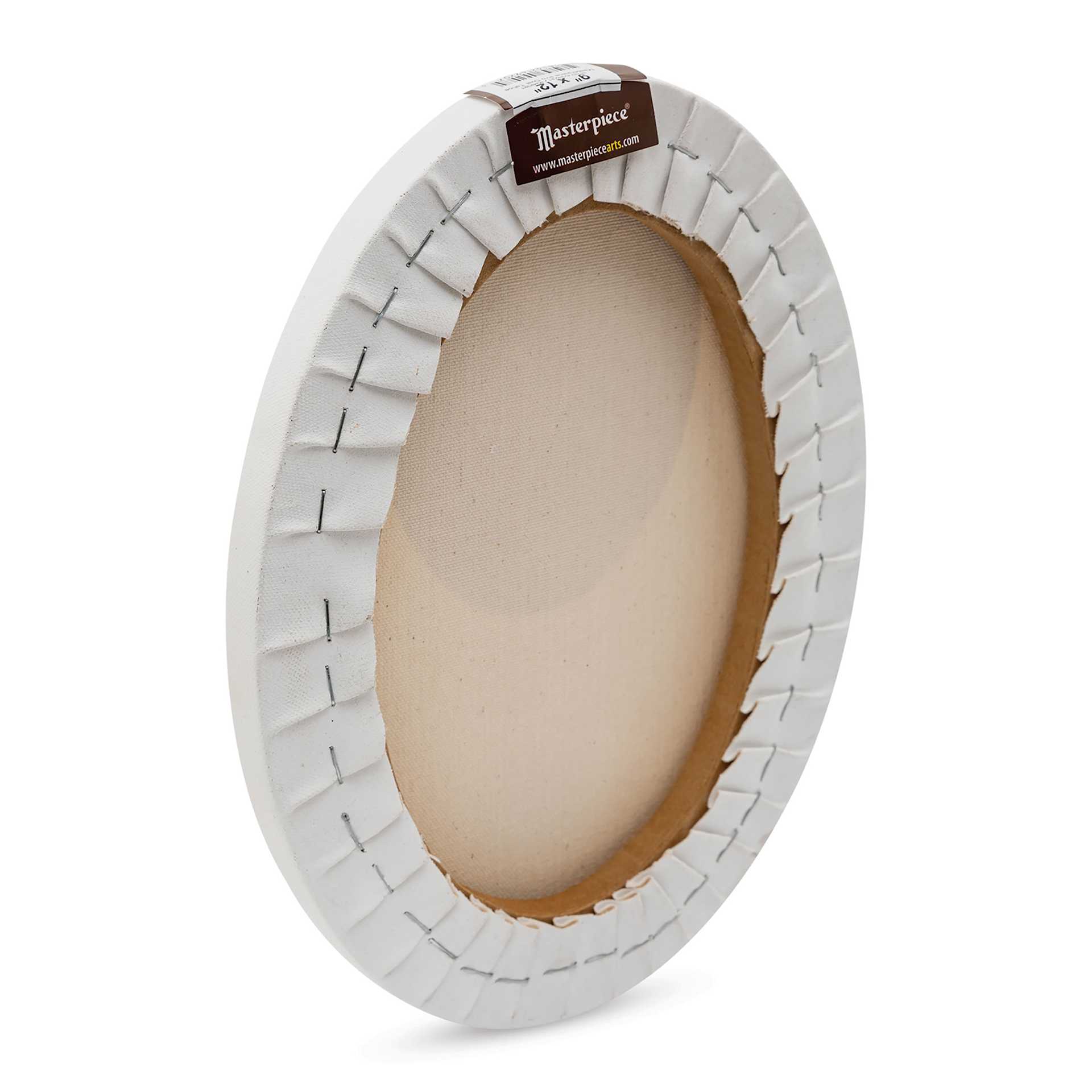 Masterpiece Pro Stretched Oval Canvas - 9" x 12", 3/4" Profile back side view