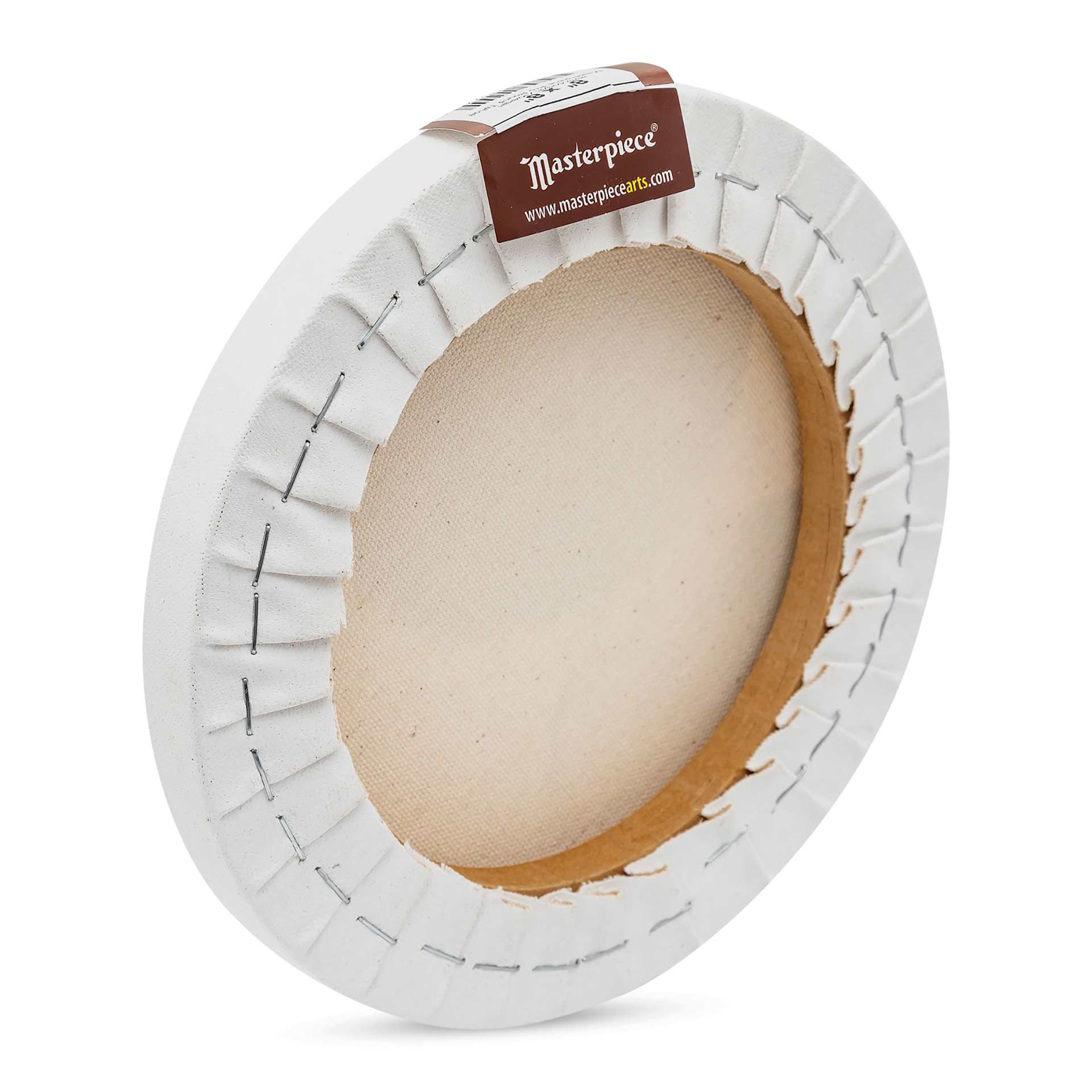 Masterpiece Pro Stretched Round Canvas - 8" Diameter, 3/4" Profile back side view
