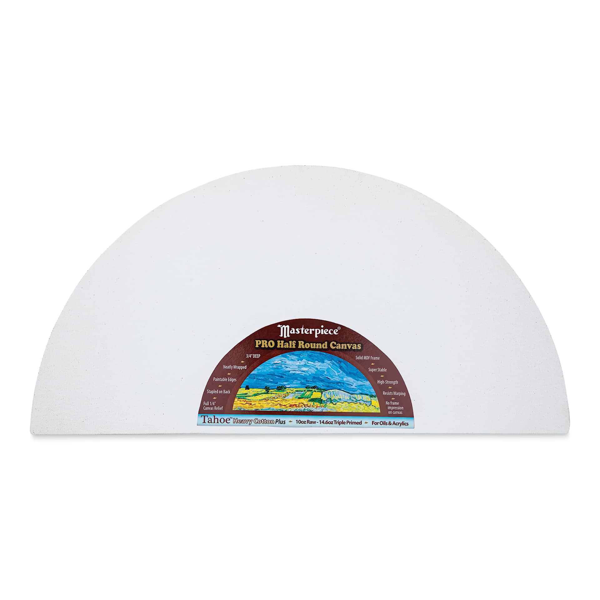 Masterpiece Tahoe Cotton Canvas Shape - Half Round, 10" x 20"