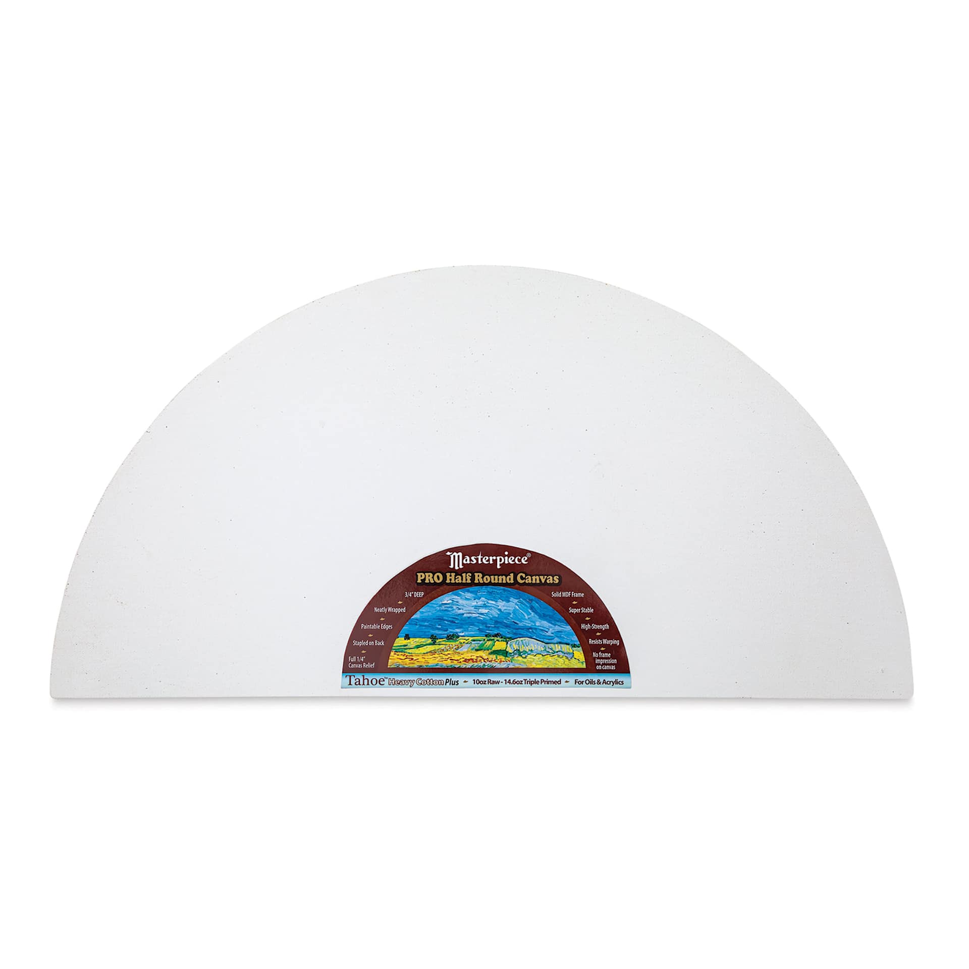 Masterpiece Tahoe Cotton Canvas Shape - Half Round, 12" x 24"