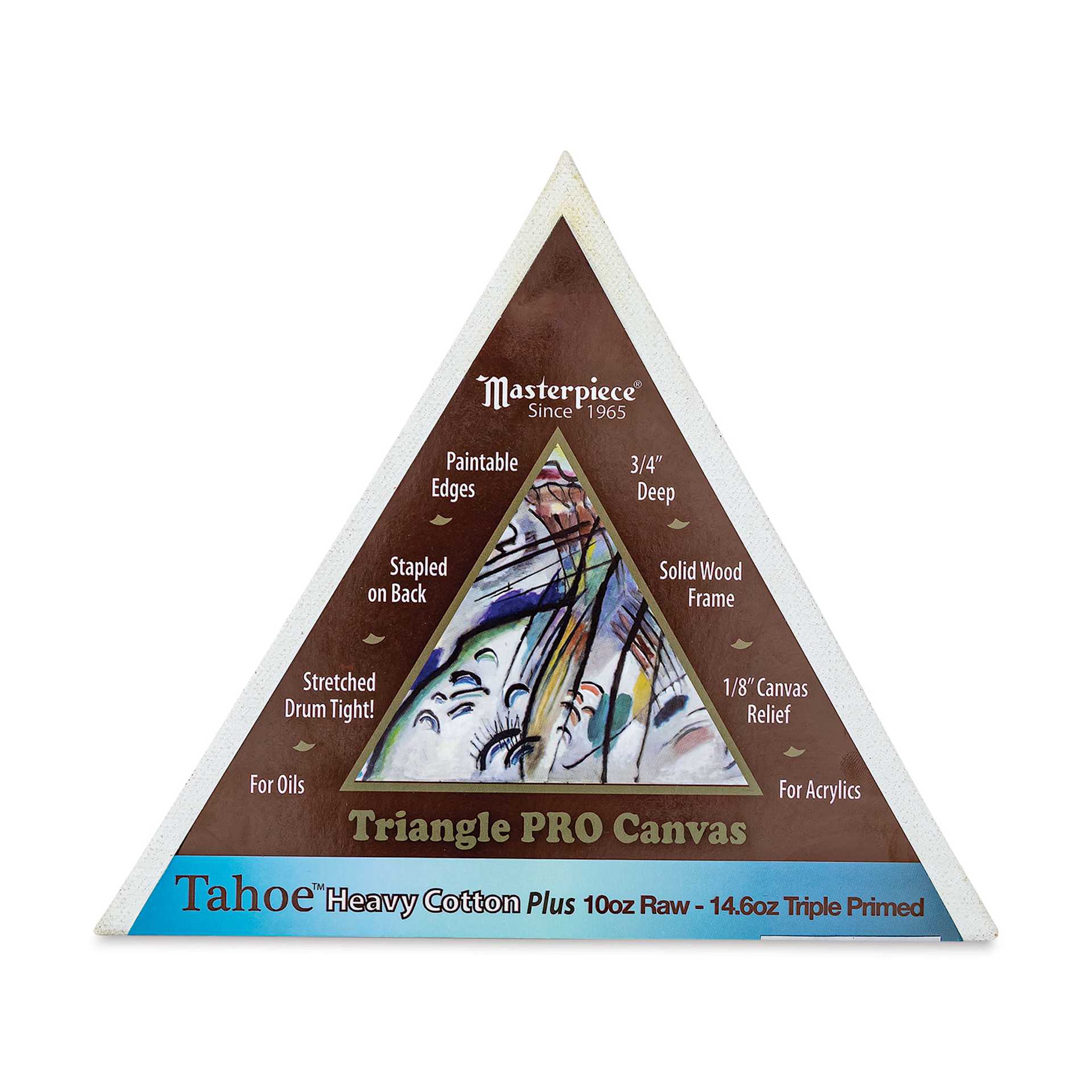 Masterpiece Tahoe Cotton Canvas Shapes - Front view of Triangle Canvas