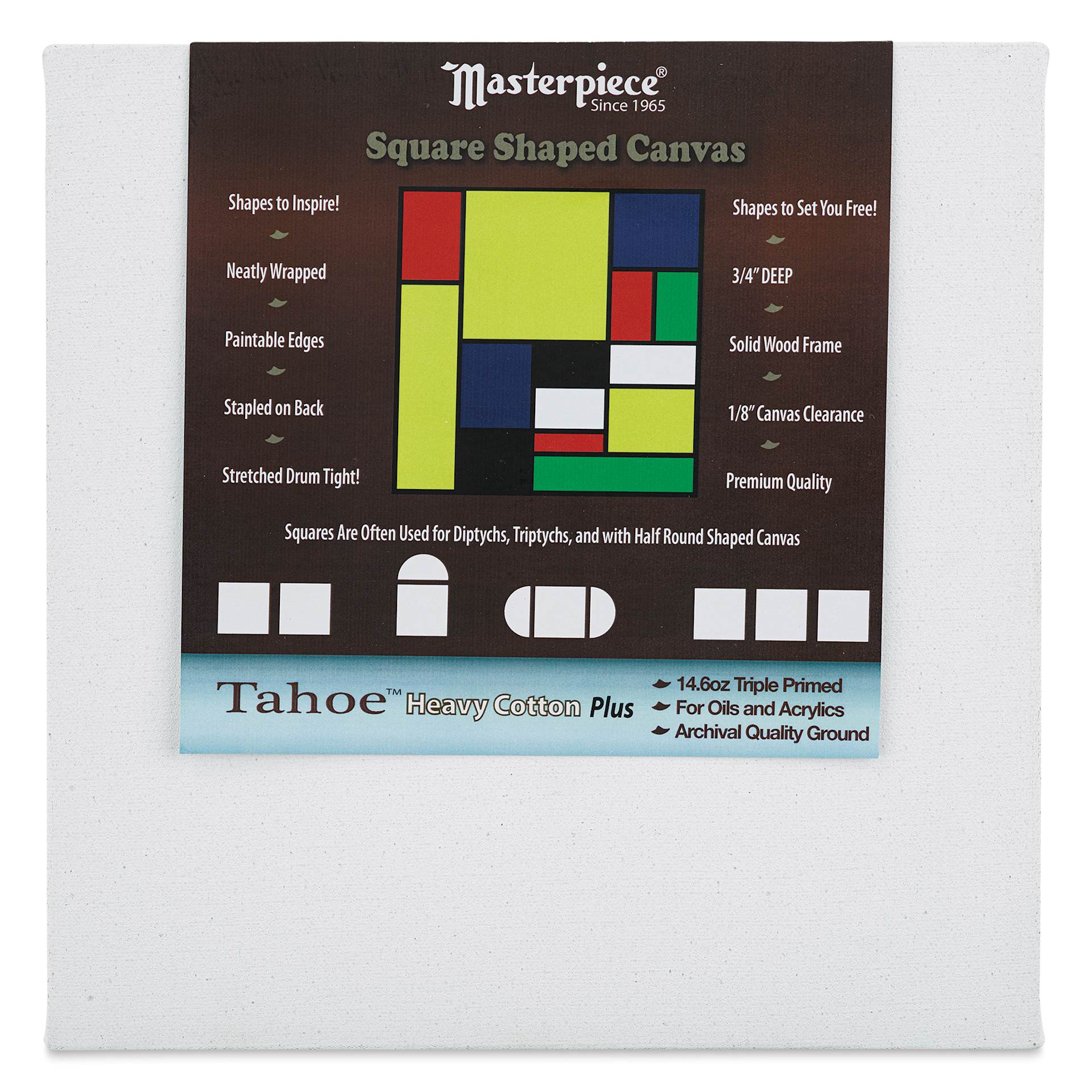 Masterpiece Tahoe Cotton Canvas Shape - Square, 10" x 10" (Front of canvas)