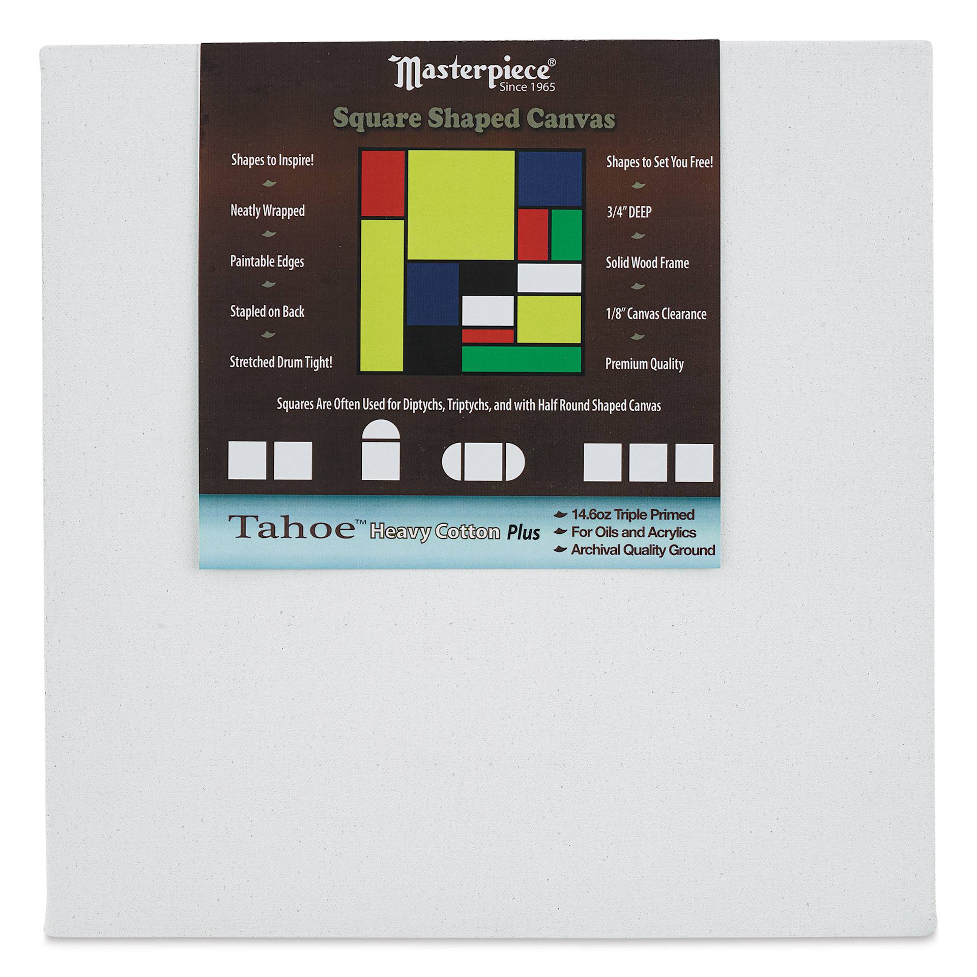 Masterpiece Tahoe Cotton Canvas Shape - Square, 12" x 12" (Front of canvas)