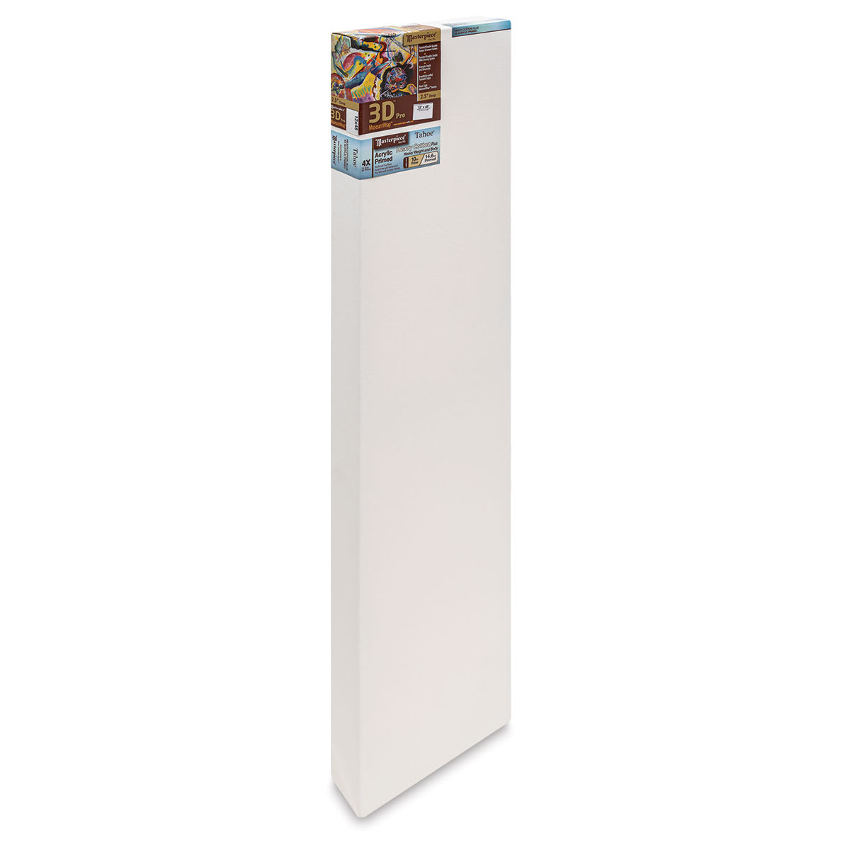 Masterpiece Tahoe Cotton Canvas - 12" x 48", 2-1/2" Profile, Acrylic Primed front side view
