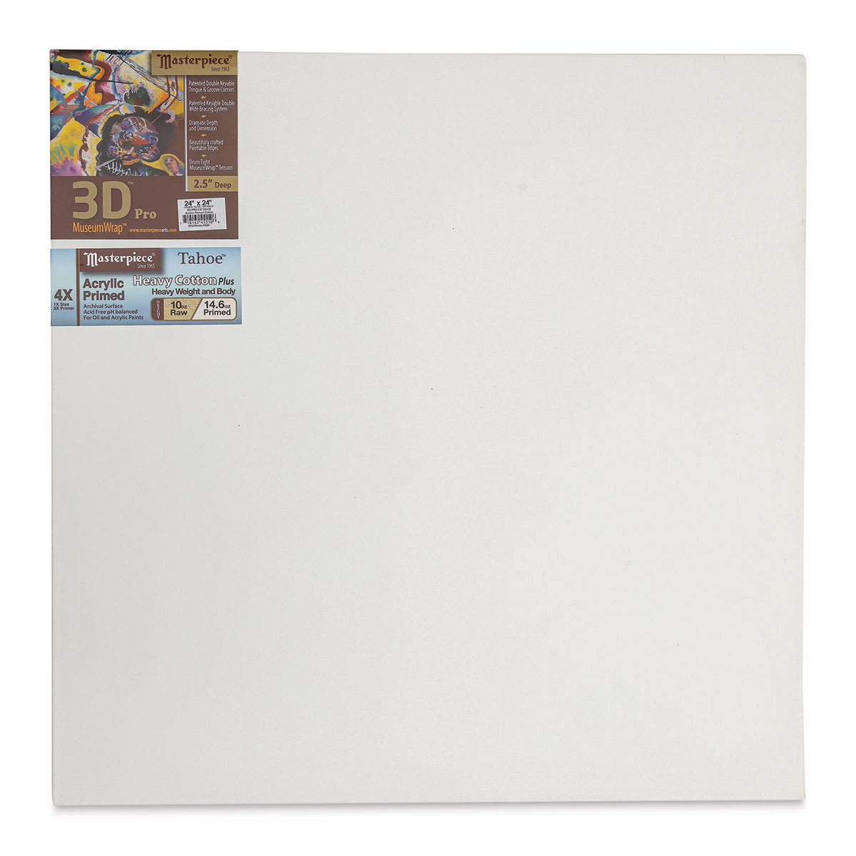 Masterpiece Tahoe Cotton Canvas - 24" x 24", 2-1/2" Profile, Acrylic Primed