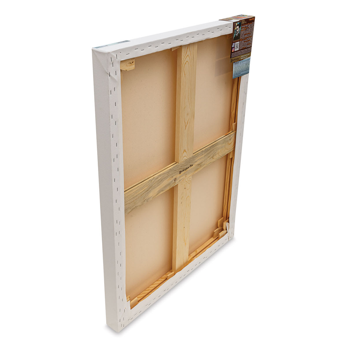Masterpiece Tahoe Cotton Canvas - 30" x 40", 2-1/2" Profile, Acrylic Primed back side view