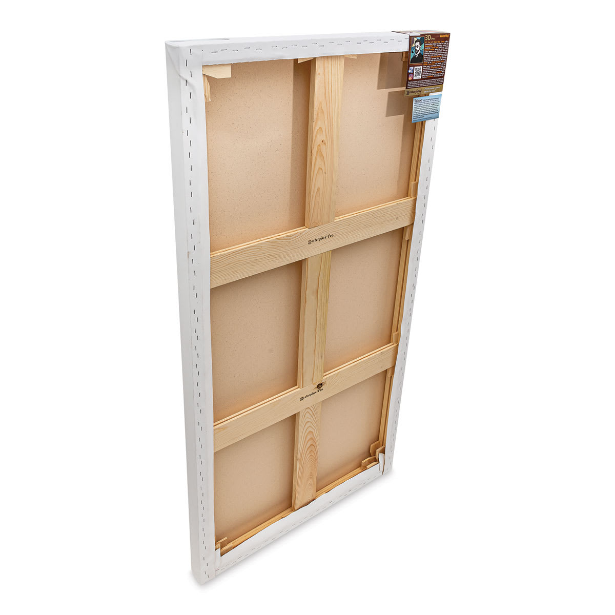 Masterpiece Tahoe Cotton Canvas - 30" x 60", 2-1/2" Profile, Acrylic Primed back side view