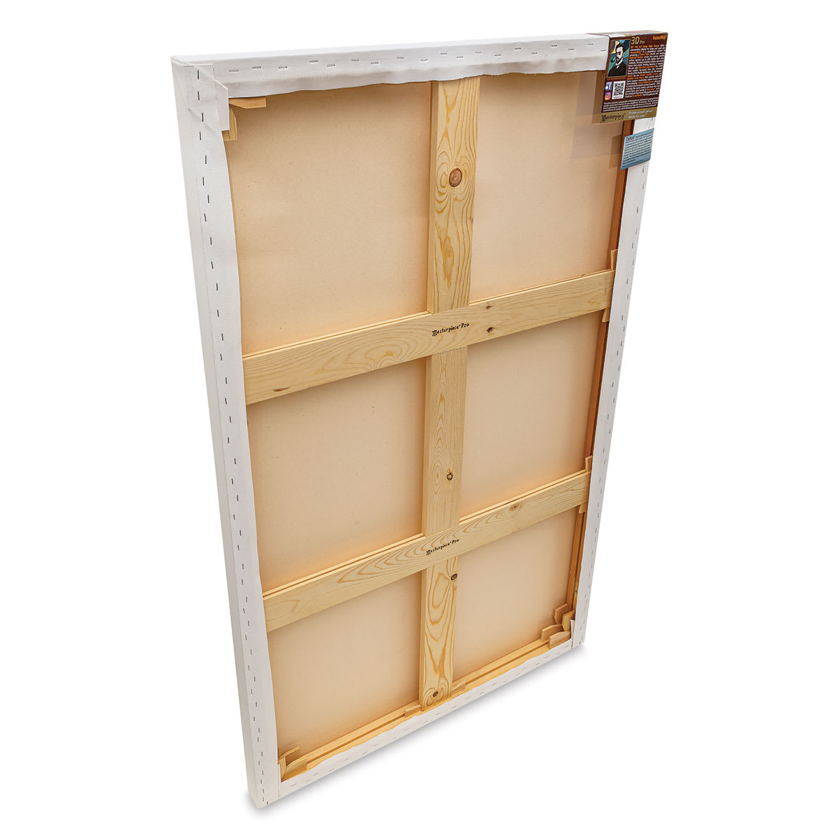 Masterpiece Tahoe Cotton Canvas - 36" x 60", 2-1/2" Profile, Acrylic Primed back side view