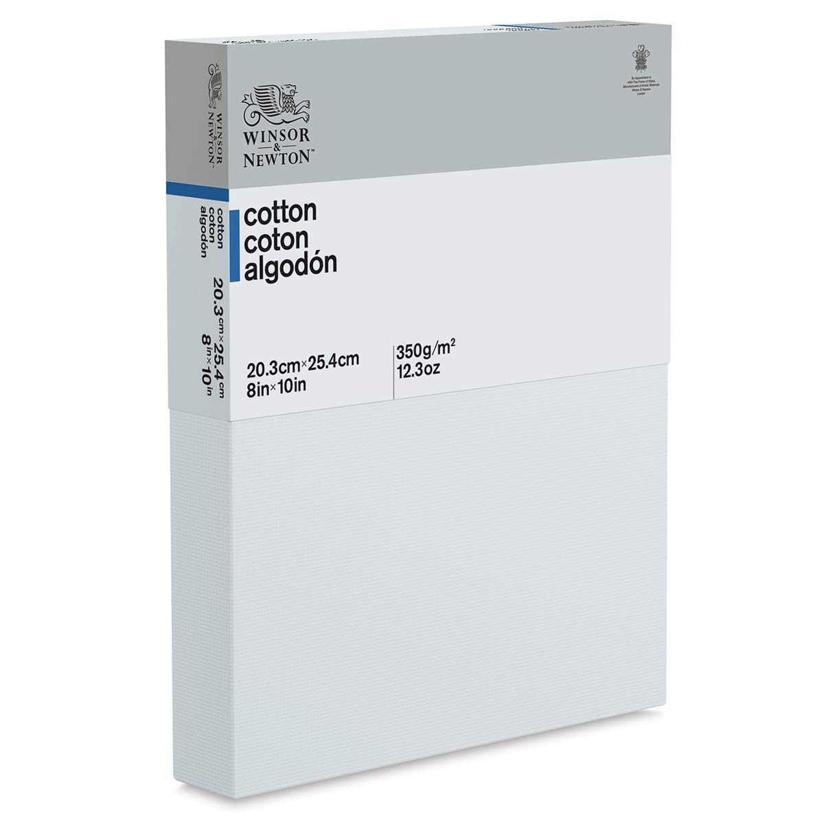 Winsor & Newton Classic Cotton Canvas - Angled view of Deep Edge Canvas with label