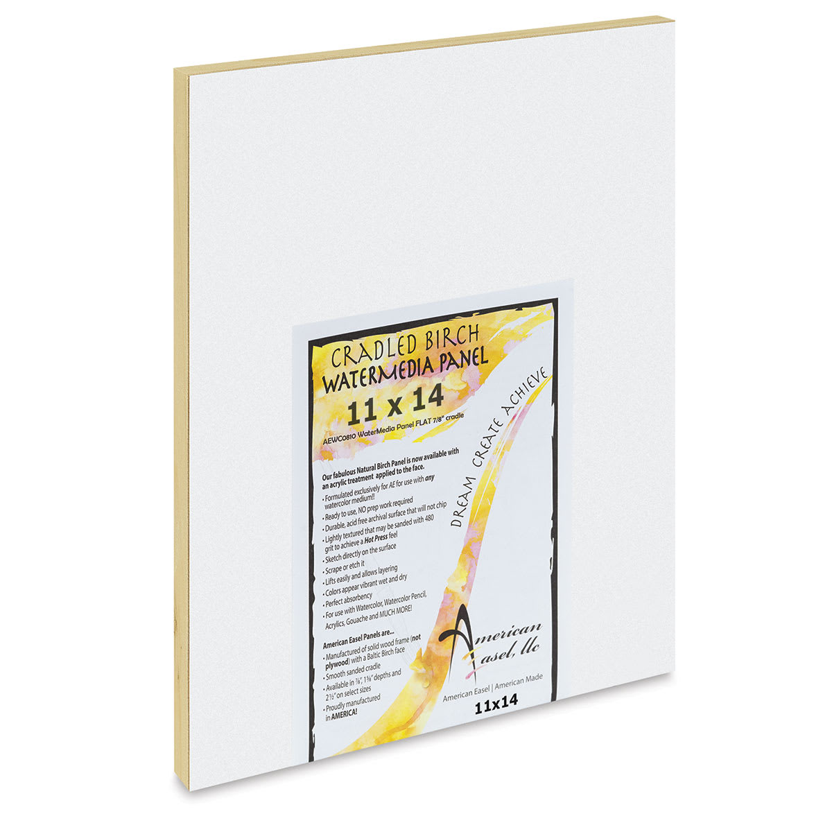 American Easel WaterMedia Panel - 11" x 14", Traditional Profile 7/8"