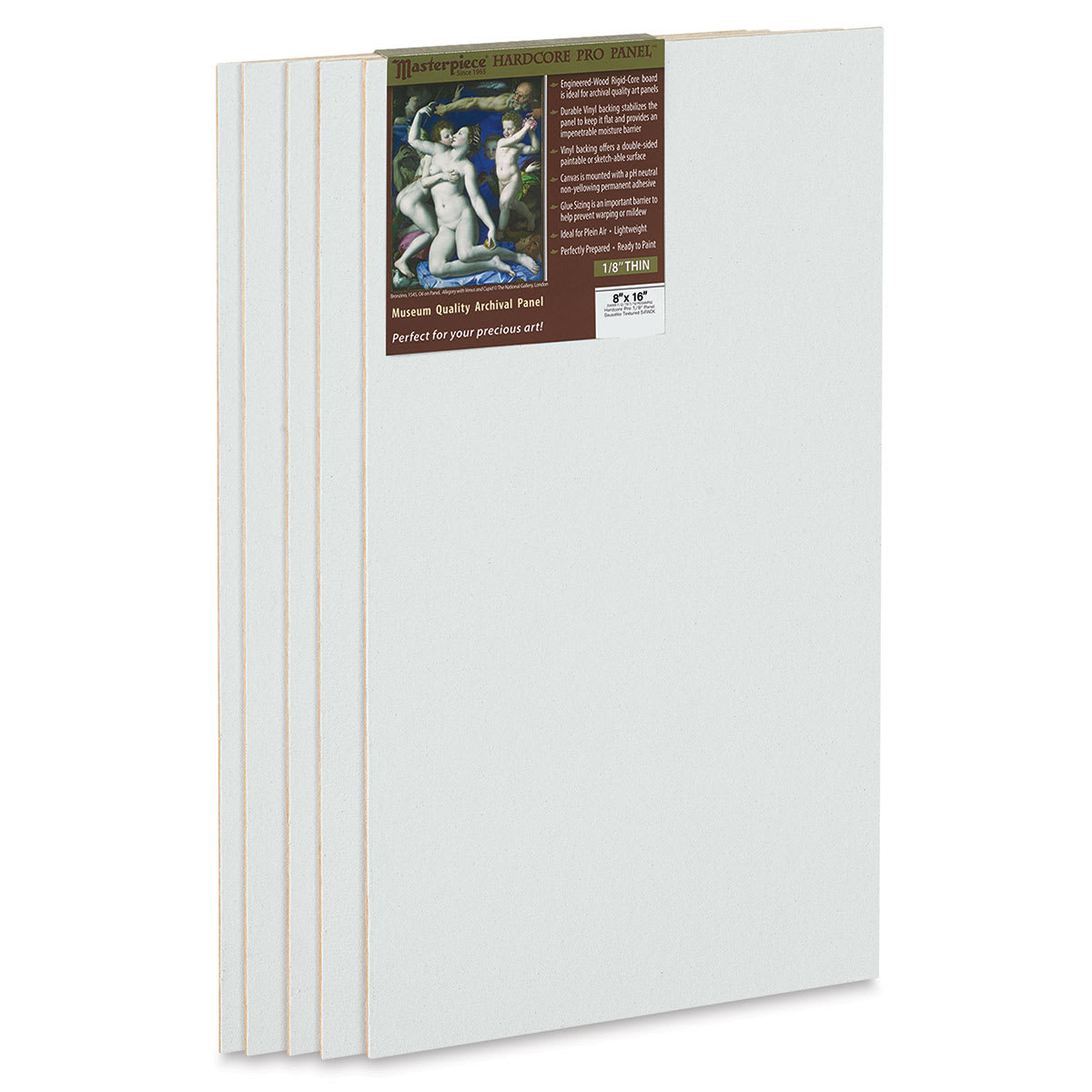 Masterpiece Sausalito Hardcore Pro Canvas Panel Pack - 8" x 16", PKg of 5