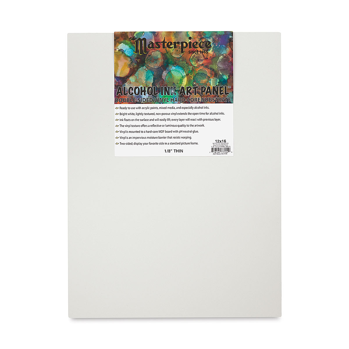 Masterpiece Alcohol Ink Art Panel - 12" x 16", Single Panel front