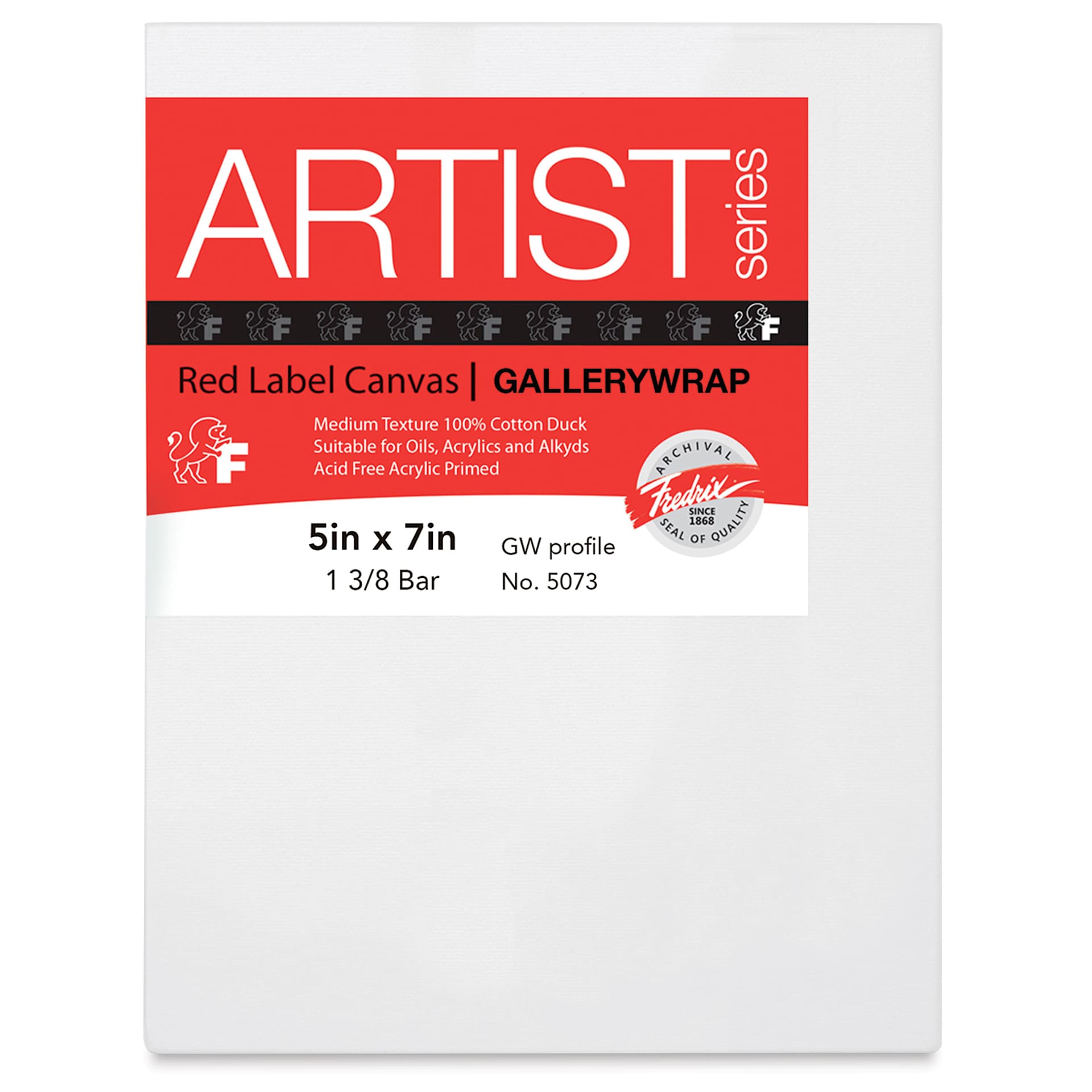 Fredrix Profile Cotton Canvas - 5" x 7", Gallerywrap
