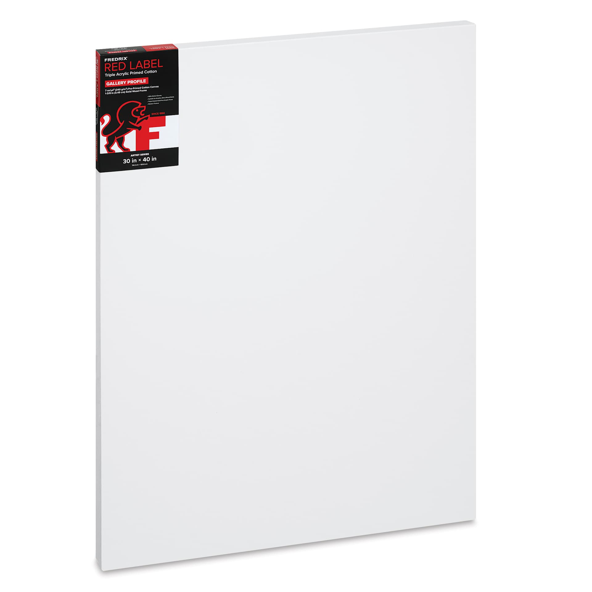 Fredrix Red Label Cotton Canvas - 30" x 40", Gallerywrap, front