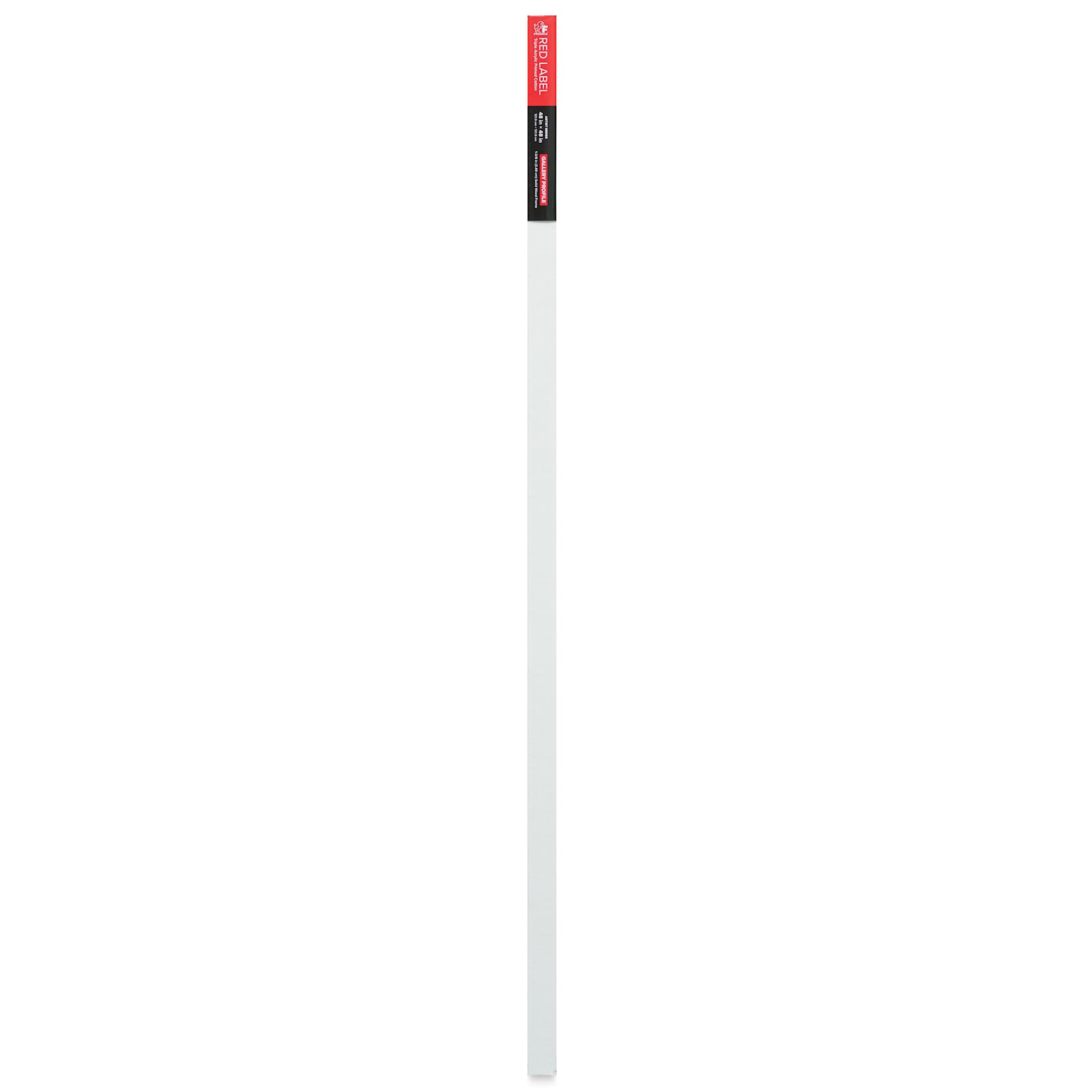 Fredrix Red Label Cotton Canvas - 48" x 48", Gallerywrap, side of packaging