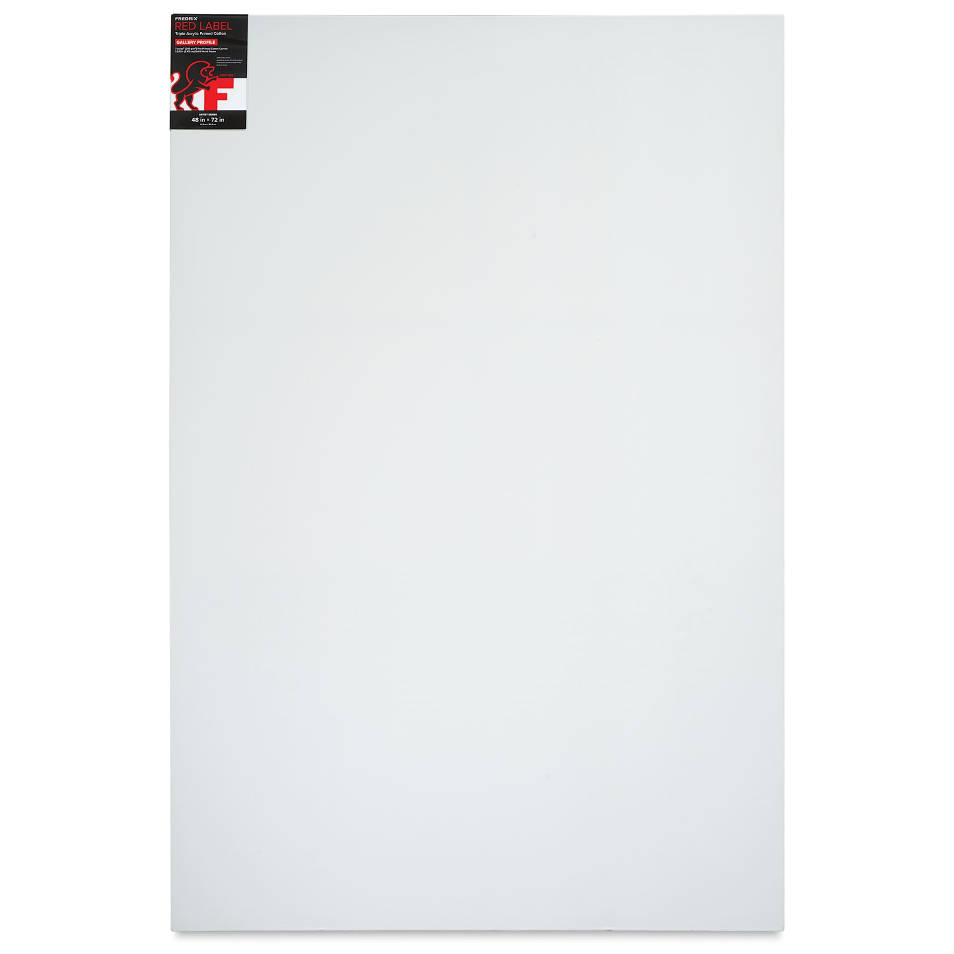 Fredrix Red Label Cotton Canvas - 48" x 72", Gallerywrap, front of packaging