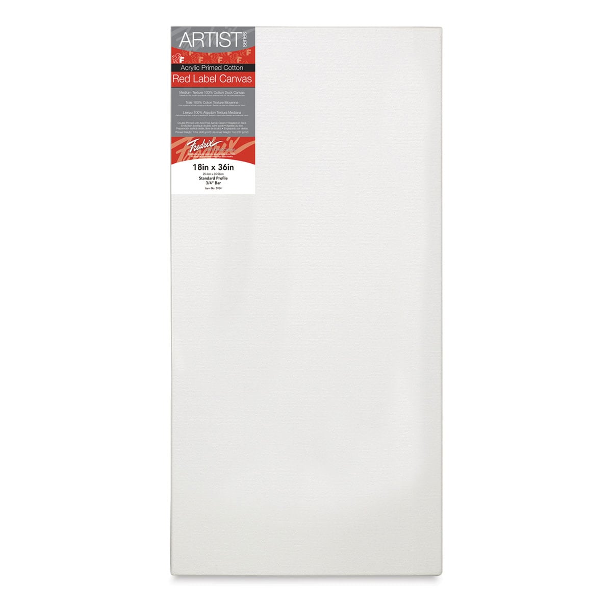 Fredrix Red Label Cotton Canvas - 18" x 36", 3/4" Profile