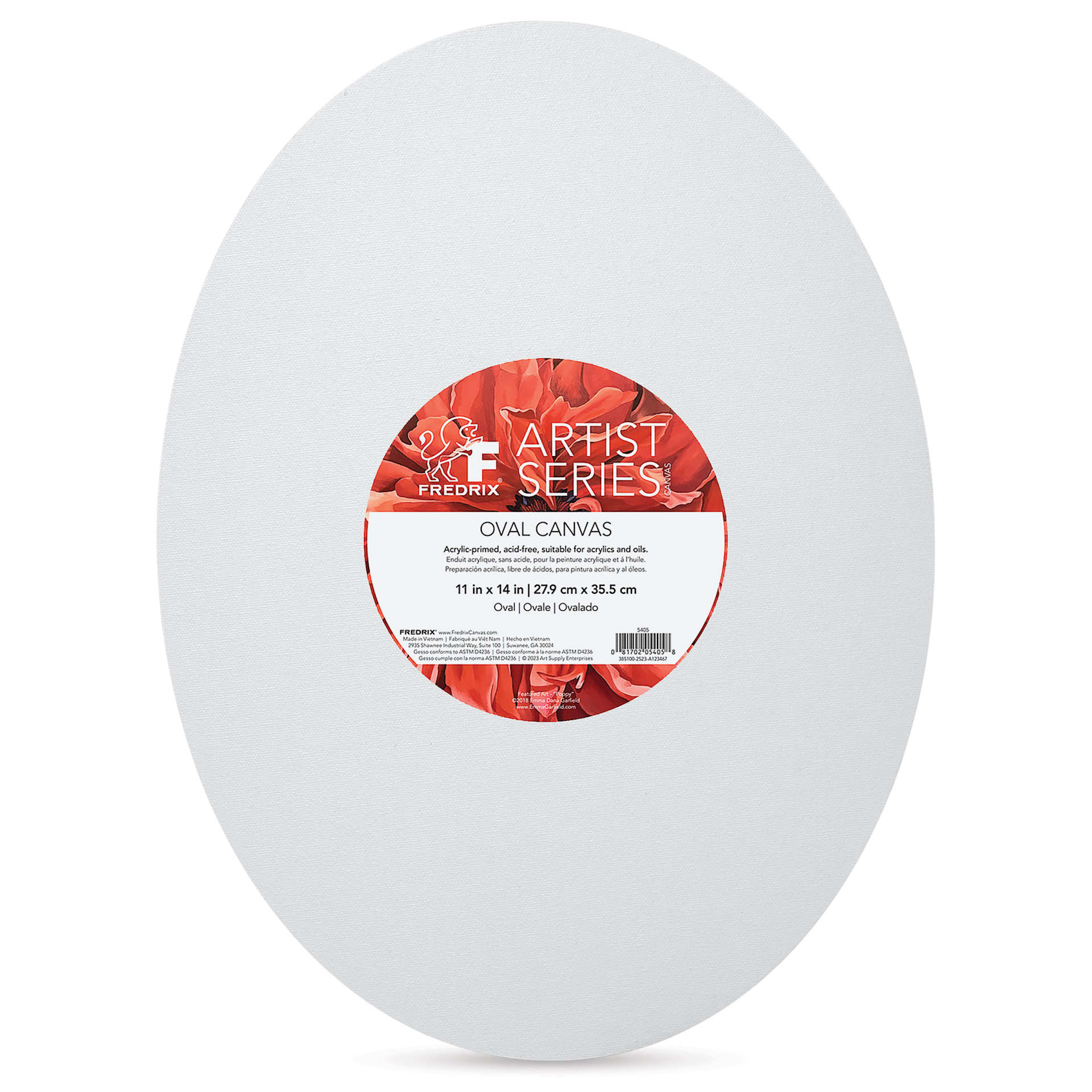 Fredrix Profile Cotton Canvas - 11" x 14", Oval
