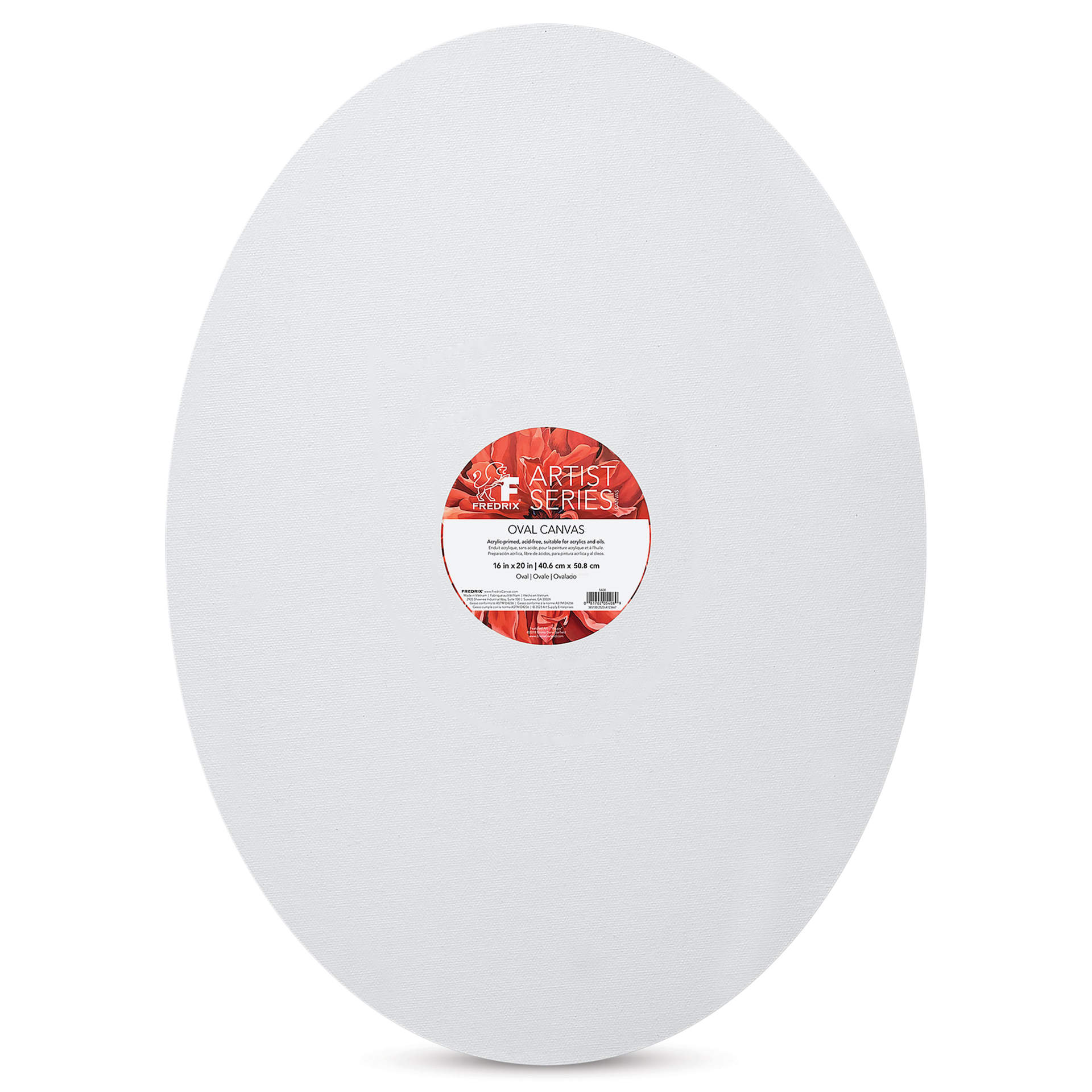 Fredrix Profile Cotton Canvas - 16" x 20", Oval