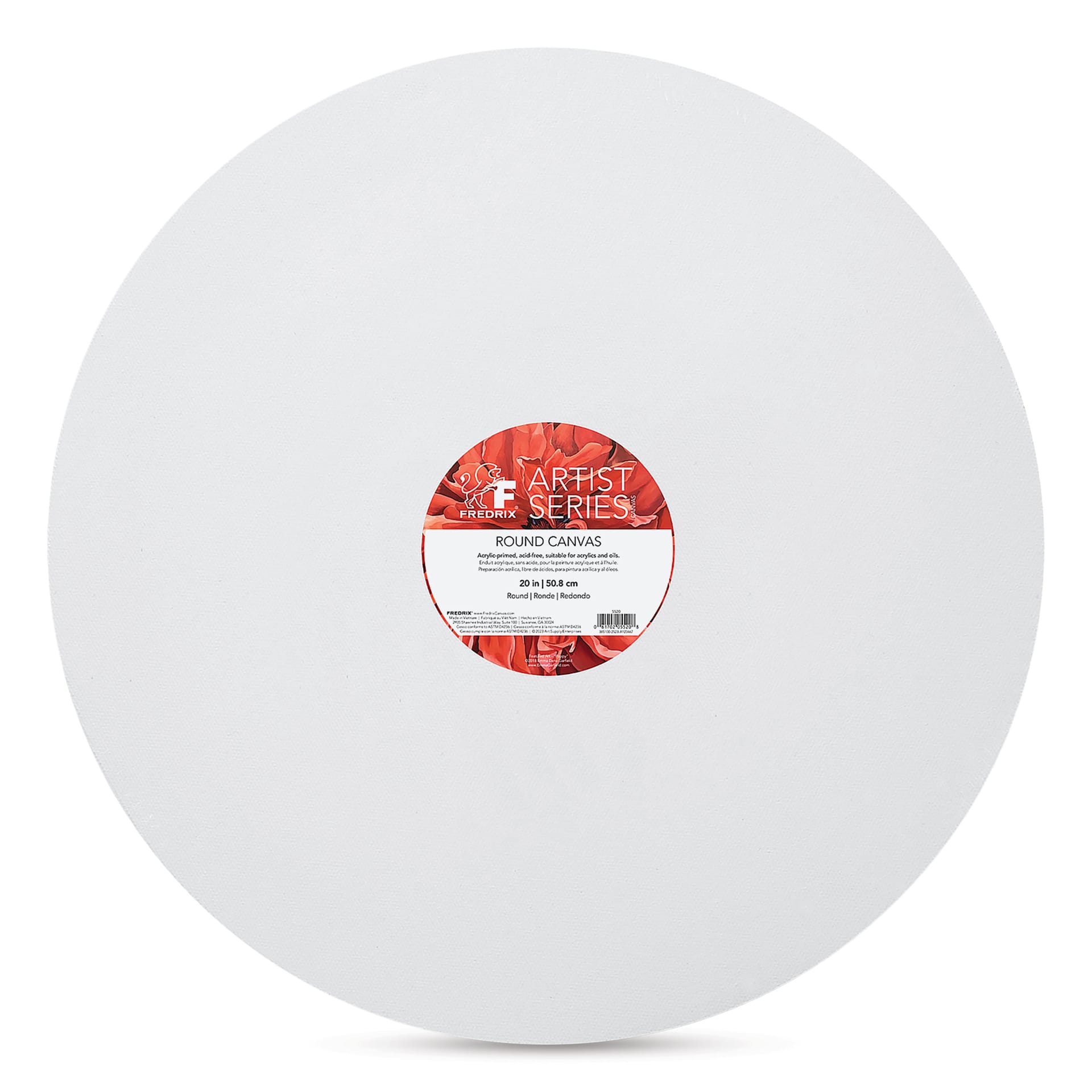 Fredrix Profile Cotton Canvas - 20", Round