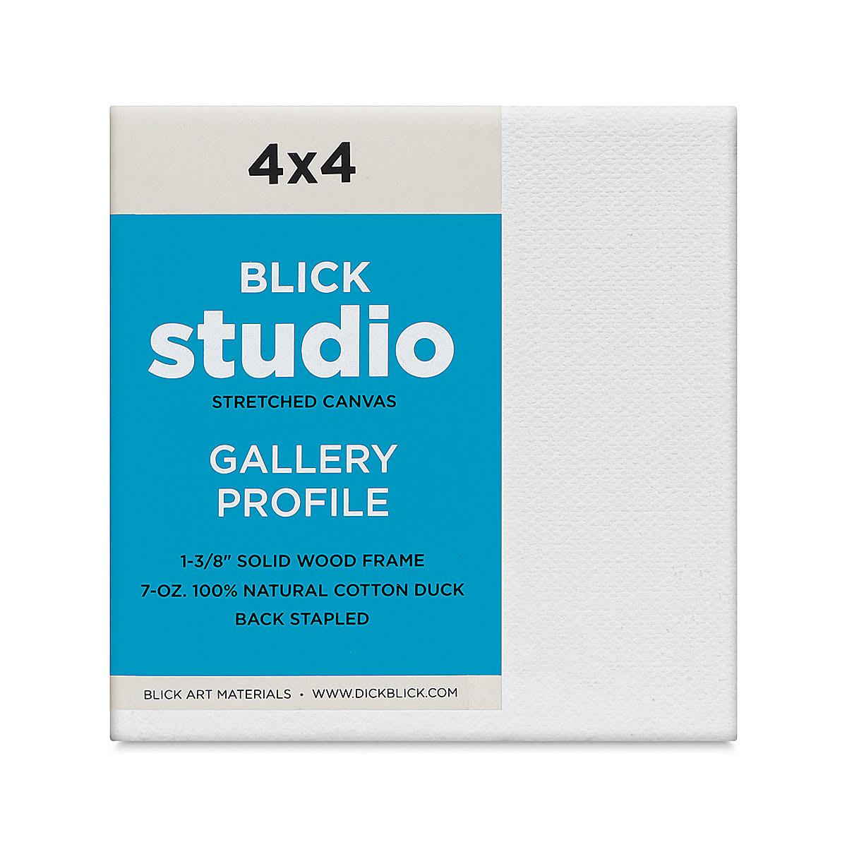 Blick Studio Stretched Cotton Canvas - Gallery Profile, 4" x 4" (front)
