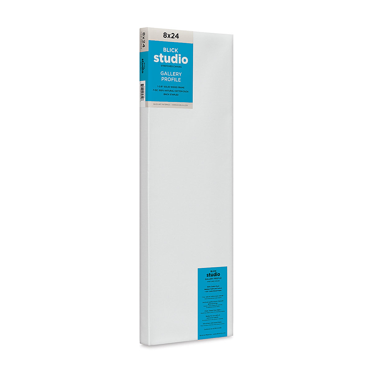 Blick Studio Stretched Cotton Canvas - Gallery Profile, 8" x 24" (side view)