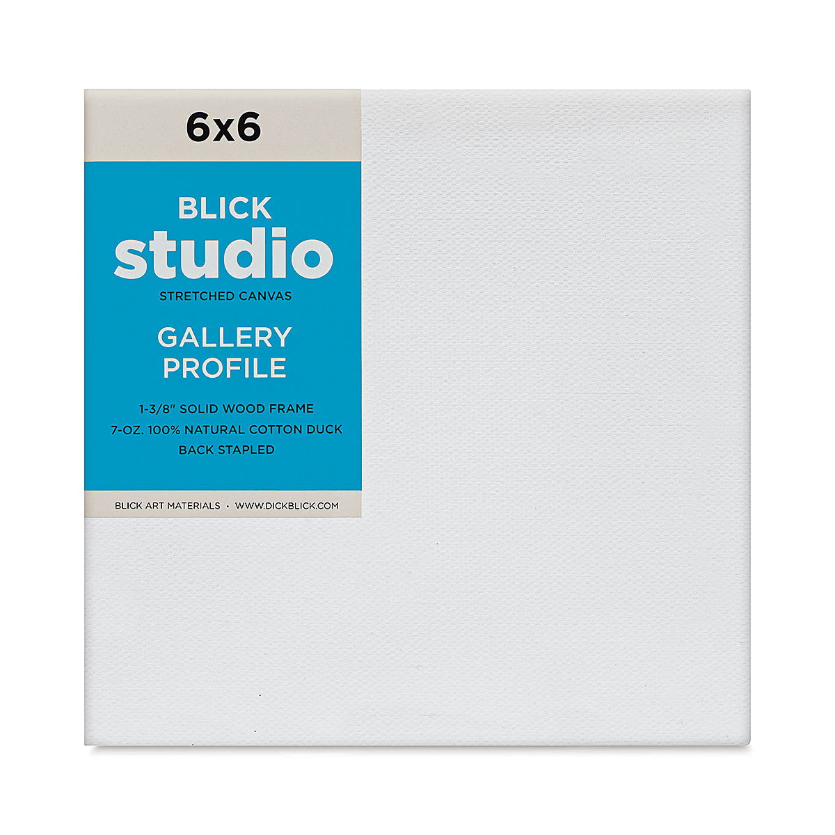 Blick Studio Stretched Cotton Canvas - Gallery Profile, 6" x 6" (front)